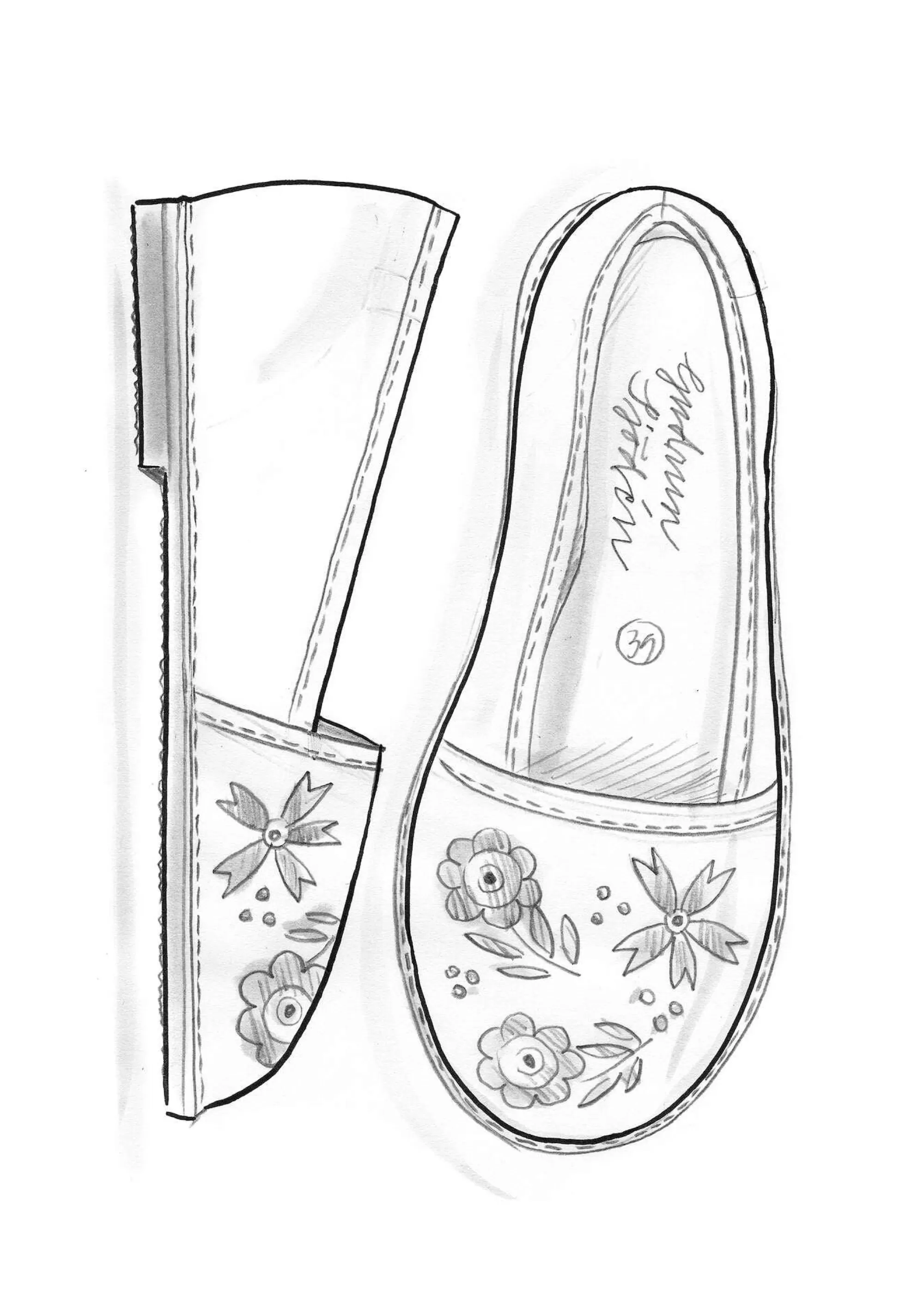 Schuhe | Blumenkleidung^Gudrun Sjödén Ballerinas Aus Nappaleder jade