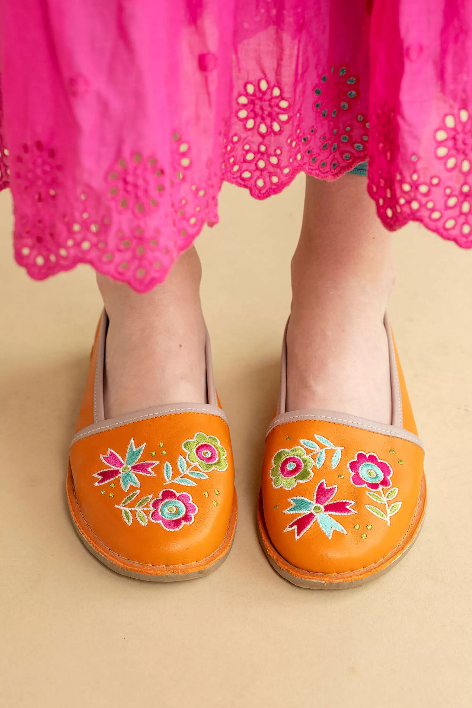 Schuhe | Blumenkleidung^Gudrun Sjödén Ballerinas Aus Nappaleder masala