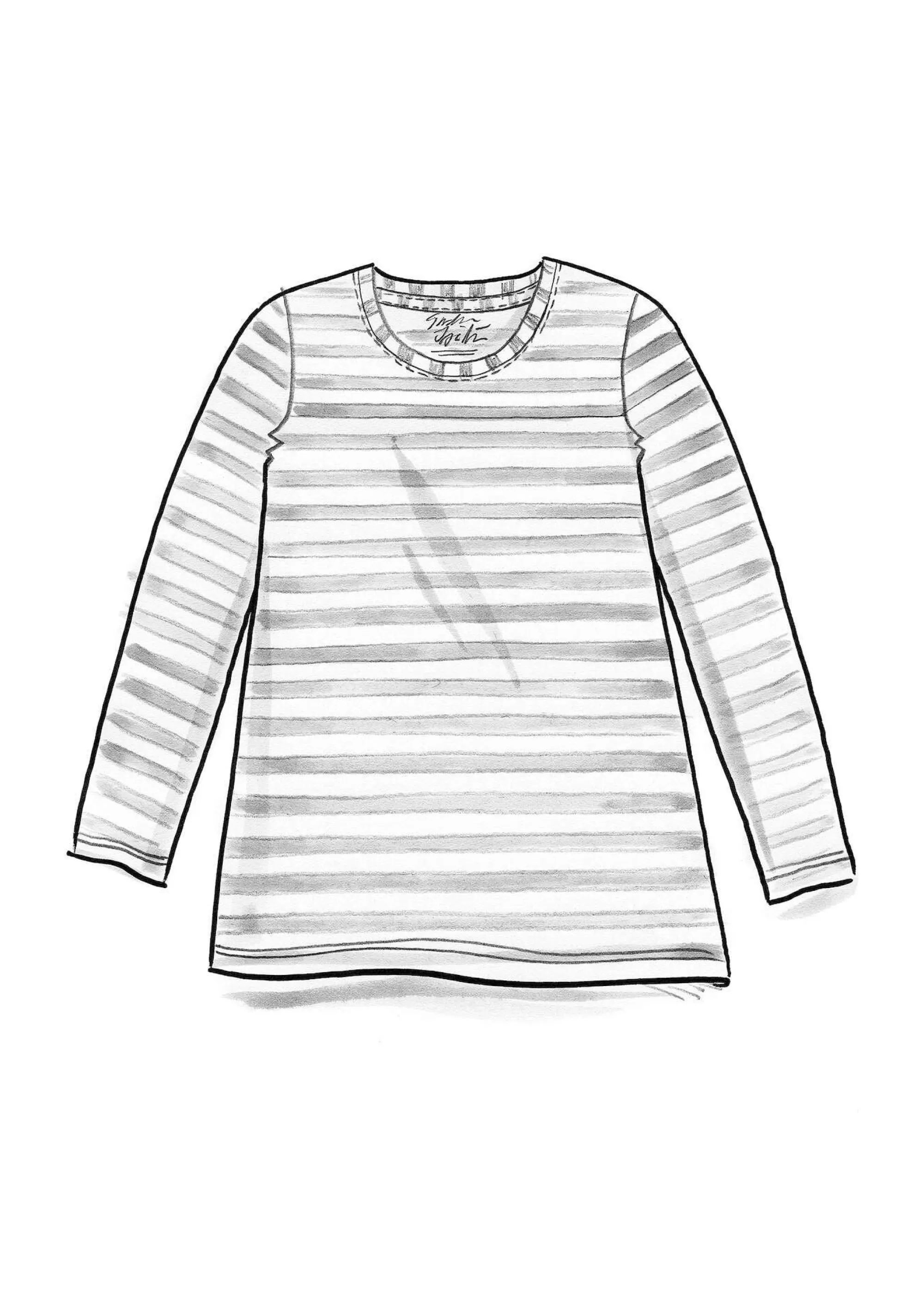 Pullover & Shirts | Gestreifte Kleidung^Gudrun Sjödén Basic-Streifenshirt Aus Bio-Baumwolle grasgrün-ungebleicht