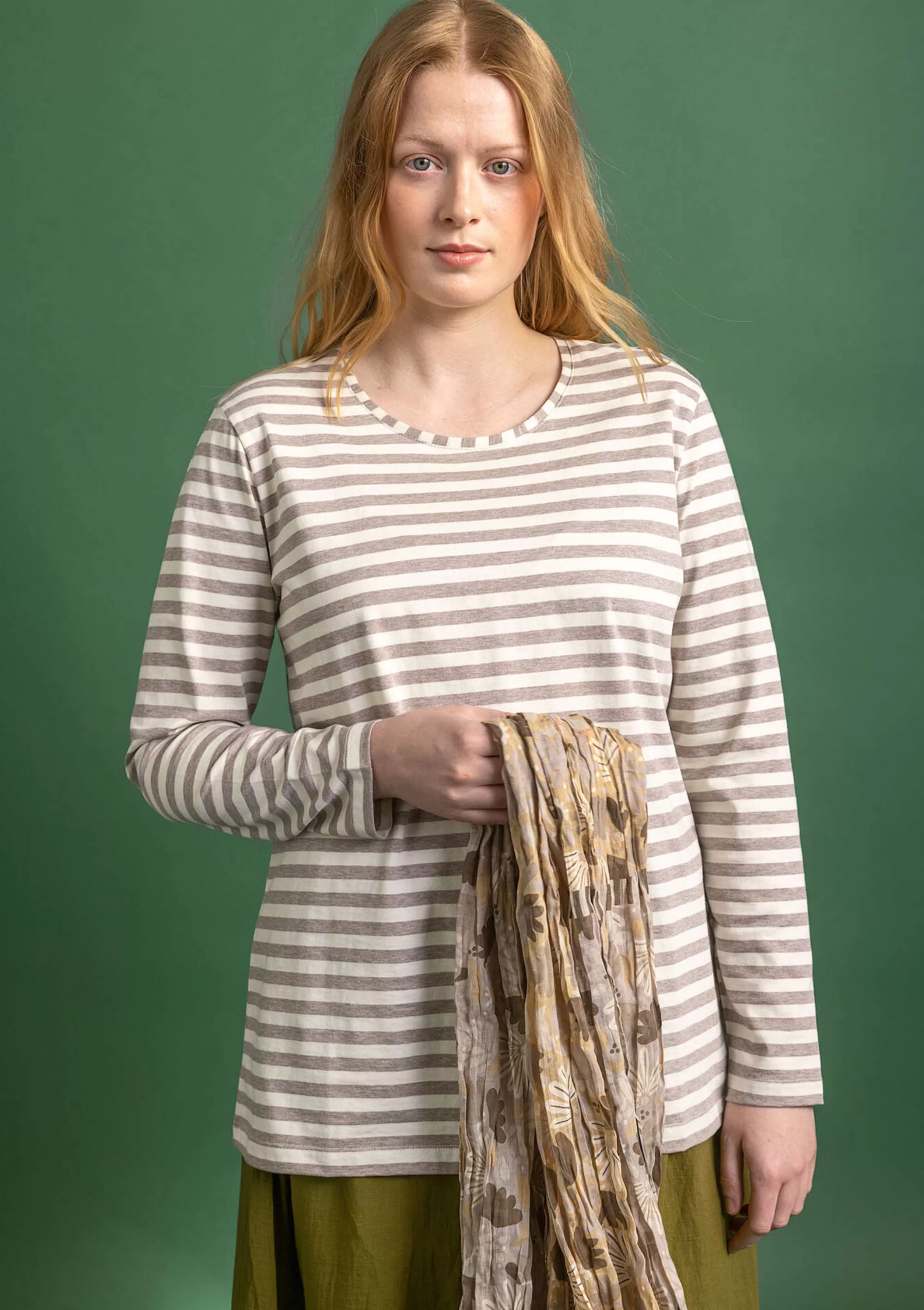 Pullover & Shirts | Gestreifte Kleidung^Gudrun Sjödén Basic-Streifenshirt Aus Bio-Baumwolle ungebleicht-hellkartoffel
