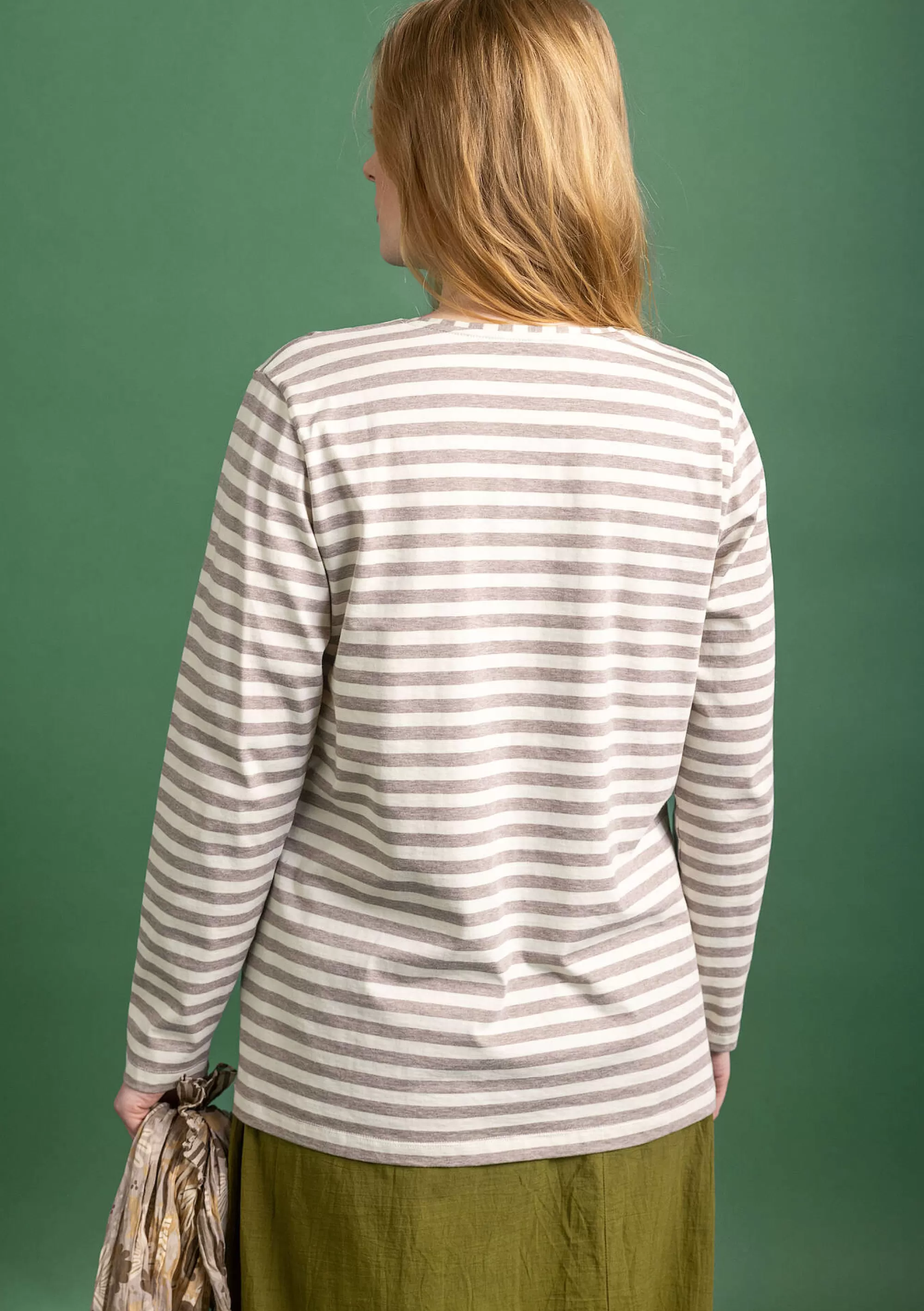 Pullover & Shirts | Gestreifte Kleidung^Gudrun Sjödén Basic-Streifenshirt Aus Bio-Baumwolle ungebleicht-hellkartoffel