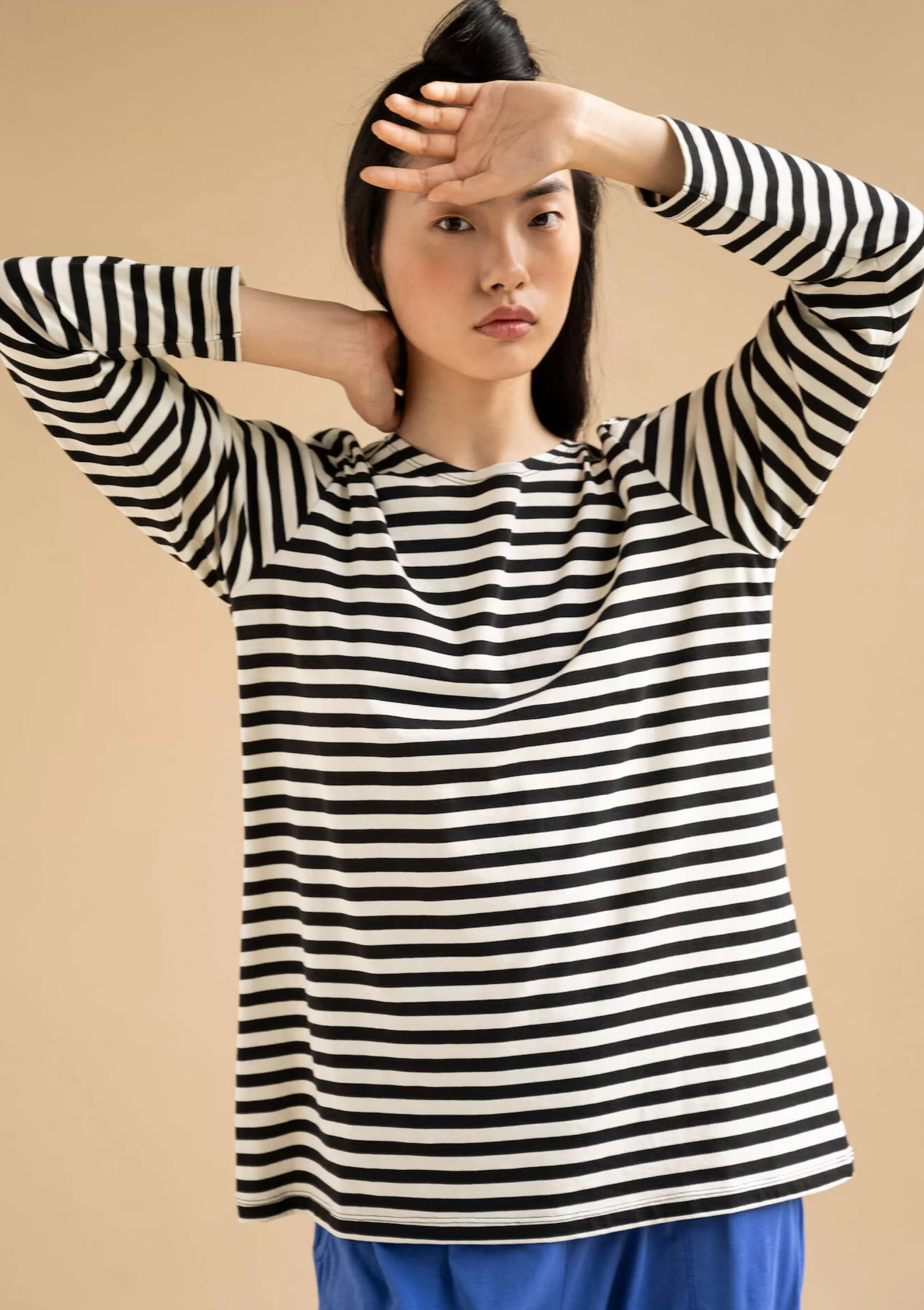 Pullover & Shirts | Öko-Baumwolle^Gudrun Sjödén Basic-Streifenshirt Aus Bio-Baumwolle schwarz-ungebleicht