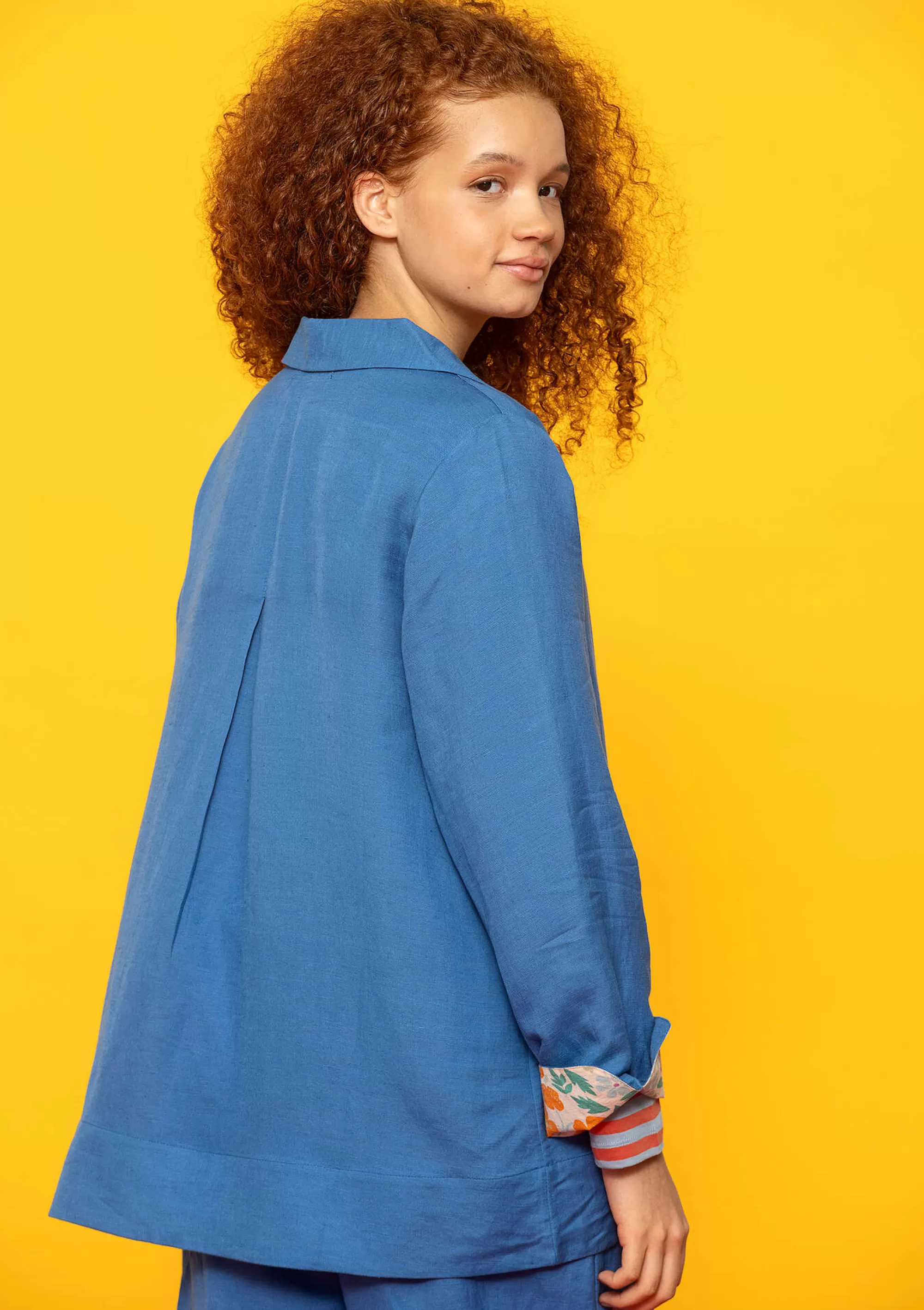 Jacken & Mäntel | Leinenkleidung^Gudrun Sjödén Blazer Margit Aus Leinen/Modal-Gewebe eismeerblau