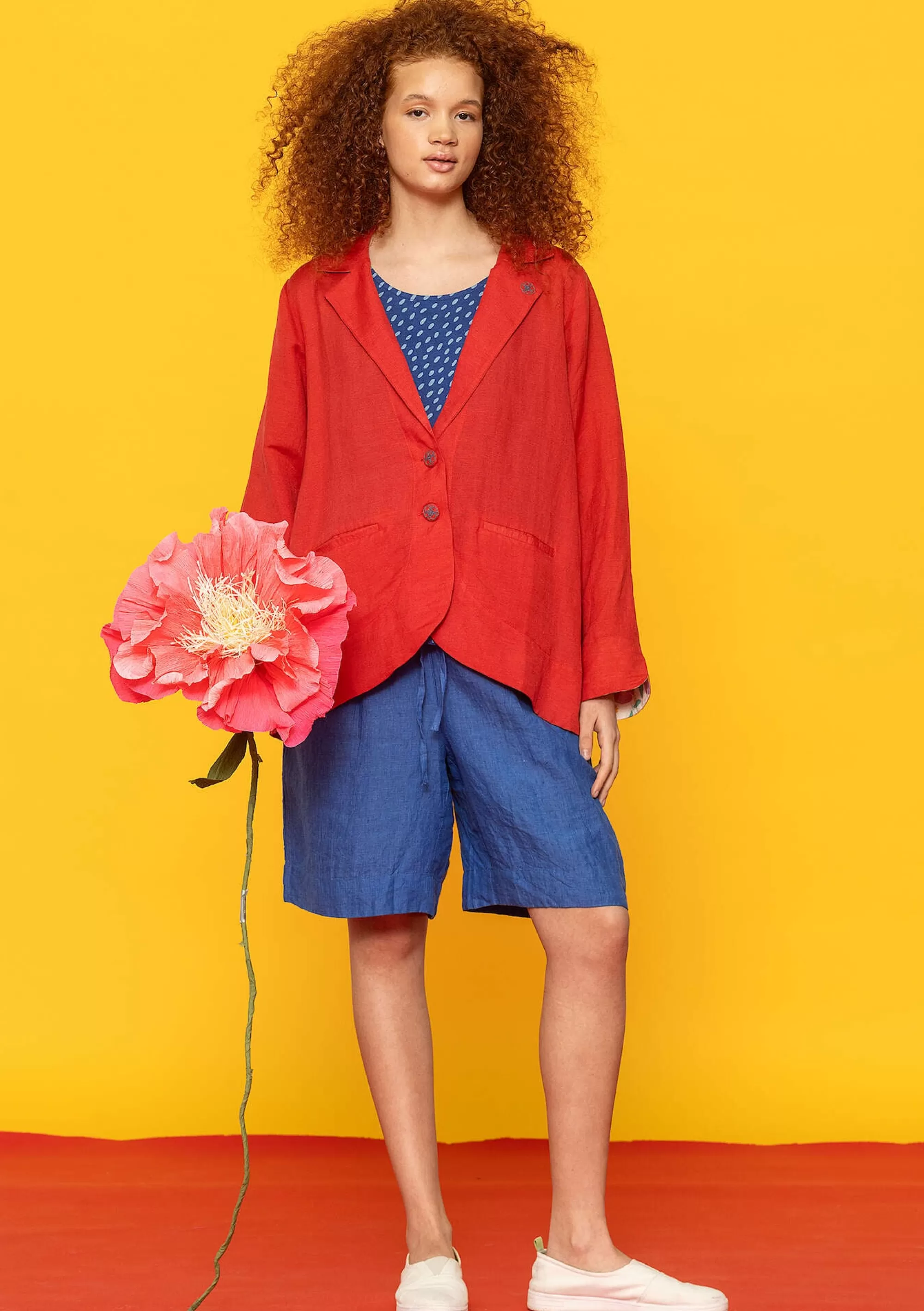 Jacken & Mäntel | Leinenkleidung^Gudrun Sjödén Blazer Margit Aus Leinen/Modal-Gewebe papageienrot