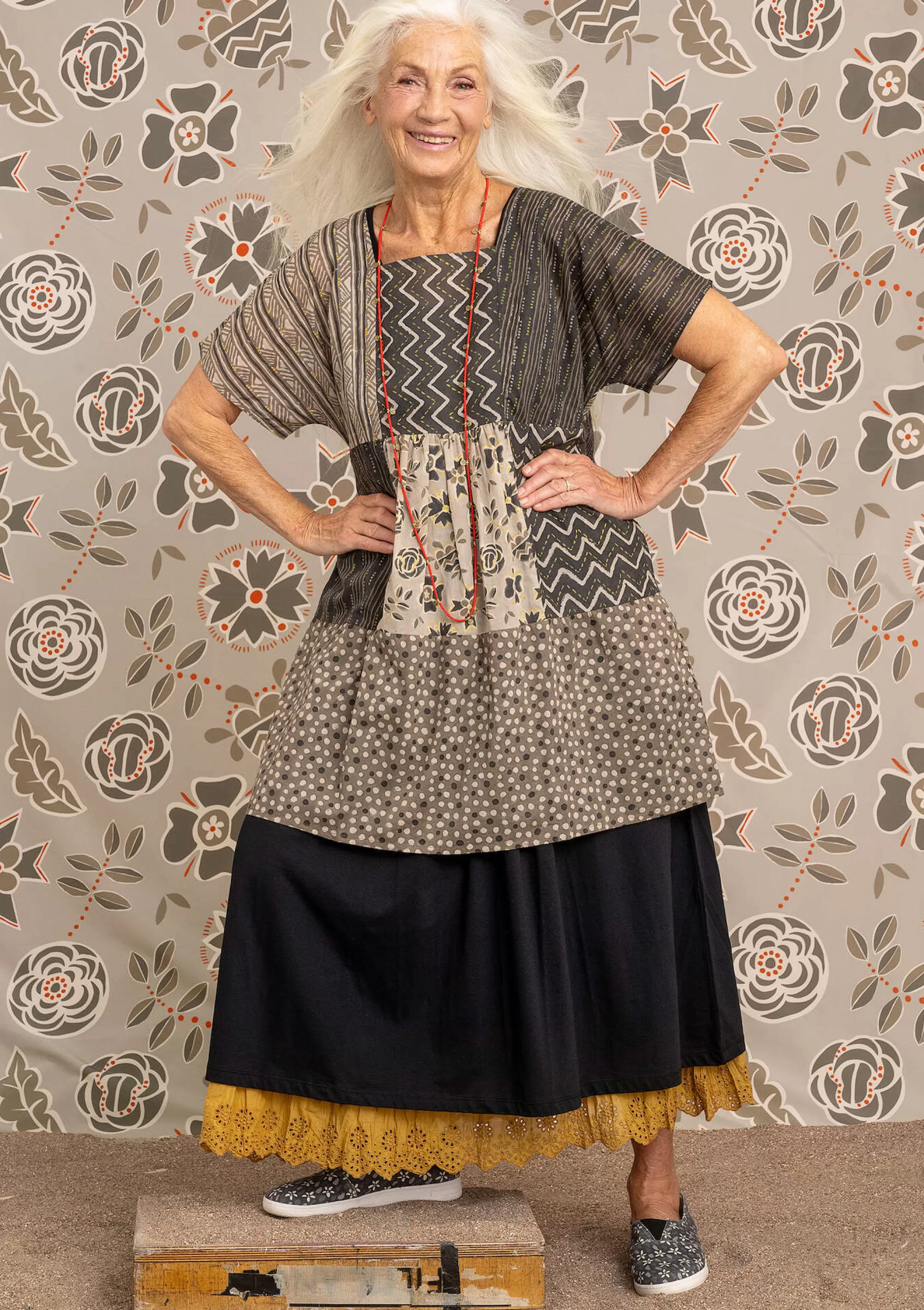 Blusen | Öko-Baumwolle^Gudrun Sjödén Bluse Amber Aus Bio-Baumwolle aschgrau