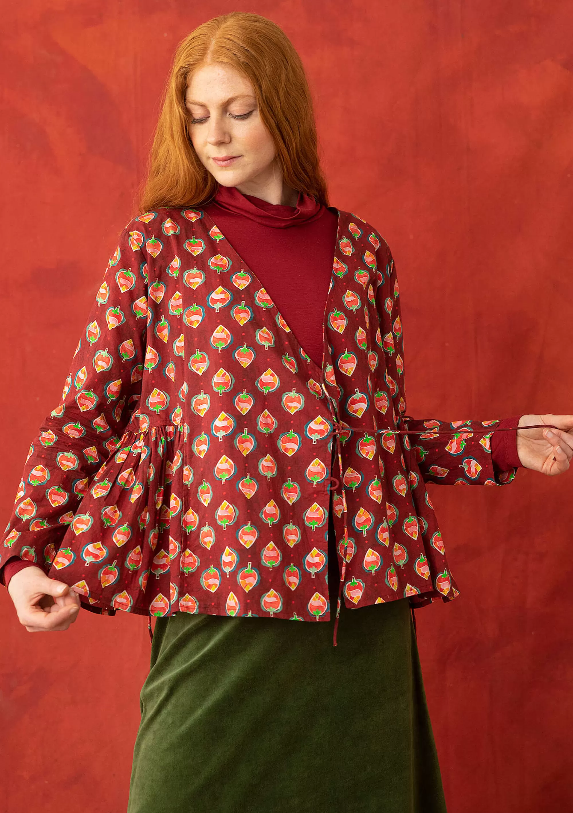 Pullover & Shirts | Blusen^Gudrun Sjödén Bluse Himalaya Aus Bio-Baumwolle achatrot
