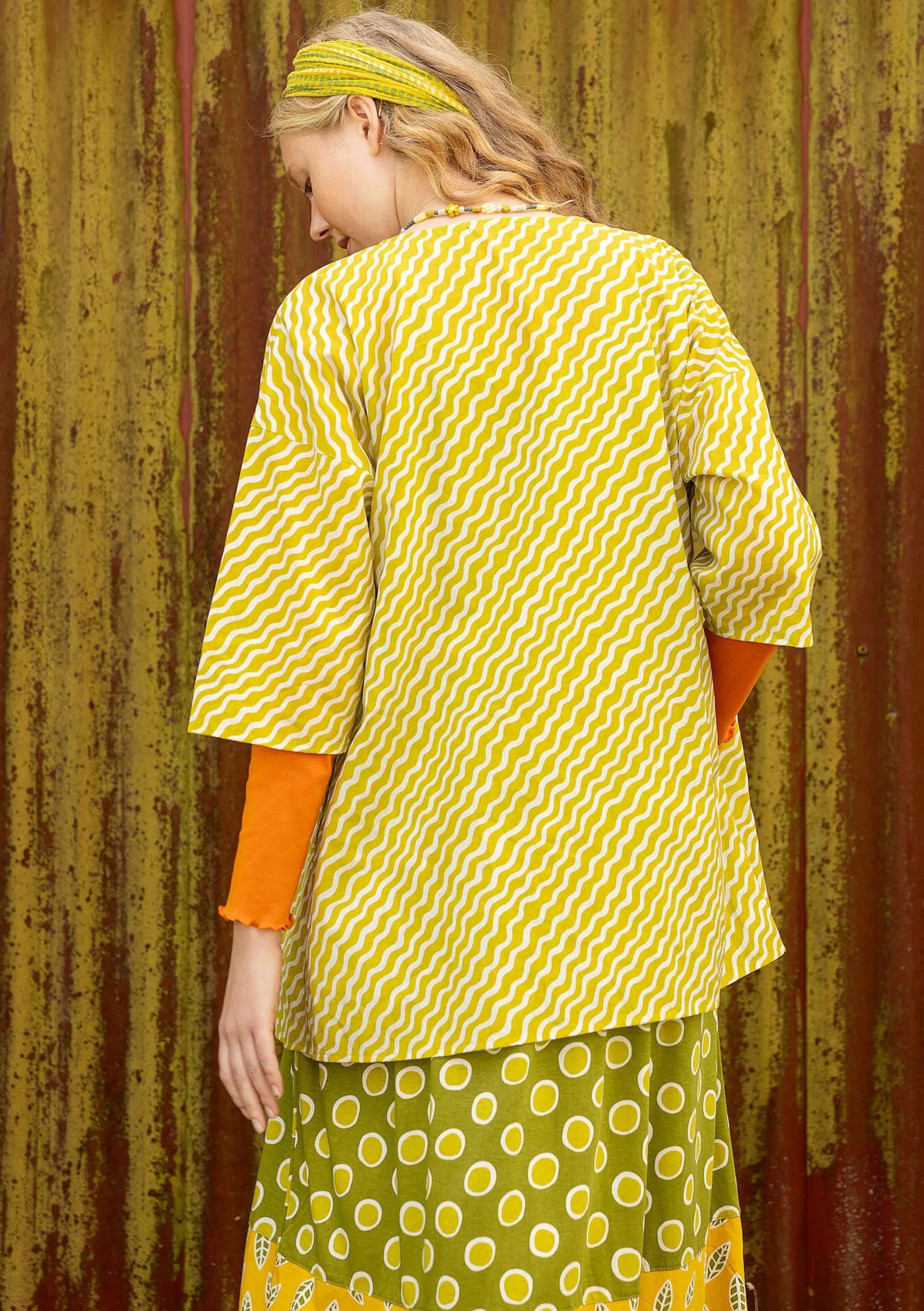 Blusen | Öko-Baumwolle^Gudrun Sjödén Bluse Krusa Aus Bio-Baumwolle limettengrün