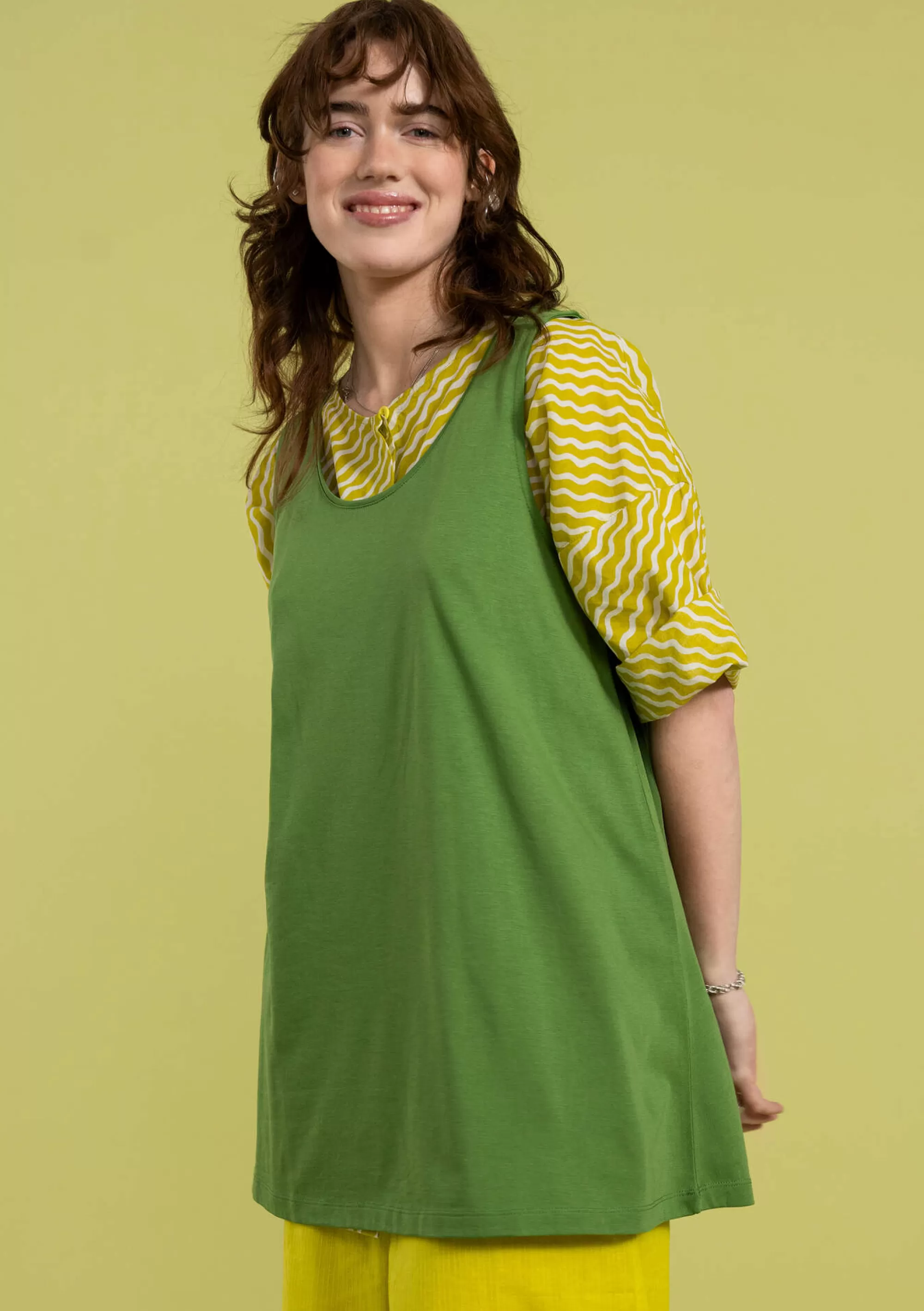 Pullover & Shirts | Öko-Baumwolle^Gudrun Sjödén Einfarbiges Jerseytop Aus Bio-Baumwolle/Modal koriander