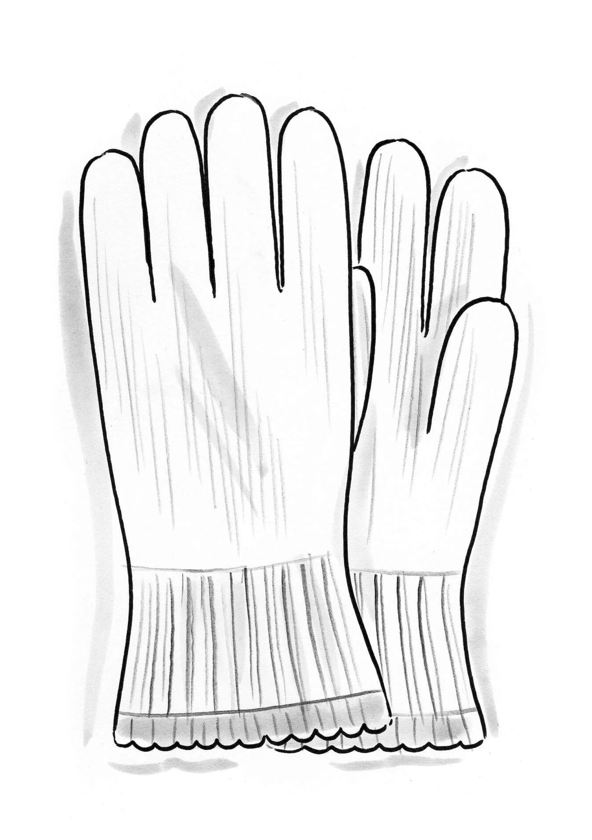 Accessoires | Lieblinge aus früheren Kollektionen^Gudrun Sjödén Fingerhandschuhe Aus Wolle/Bio-Baumwolle, Mit Touchfunktion wermutkraut
