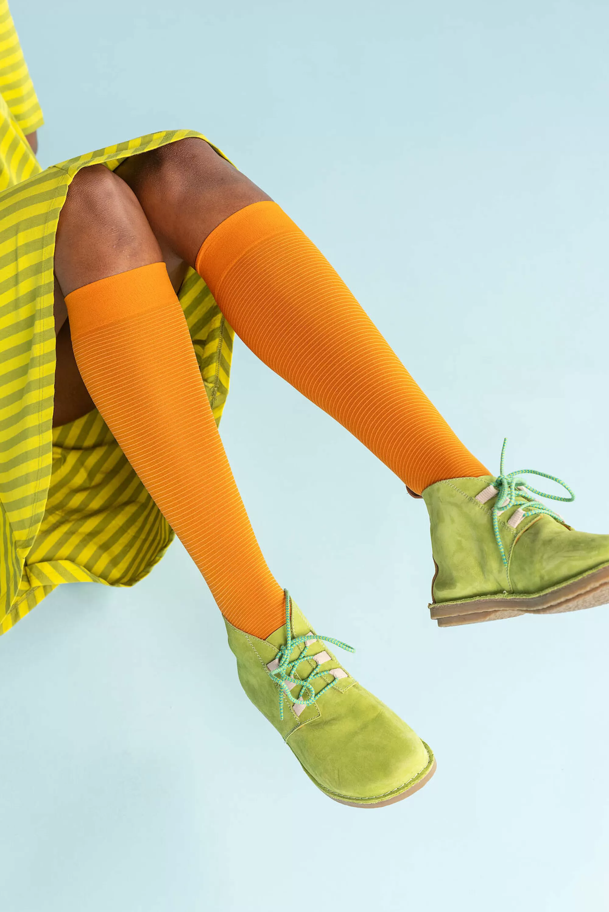 Accessoires | Hippie-Mode^Gudrun Sjödén Gestreifte Kniestrümpfe Aus Recyceltem Polyamid masala