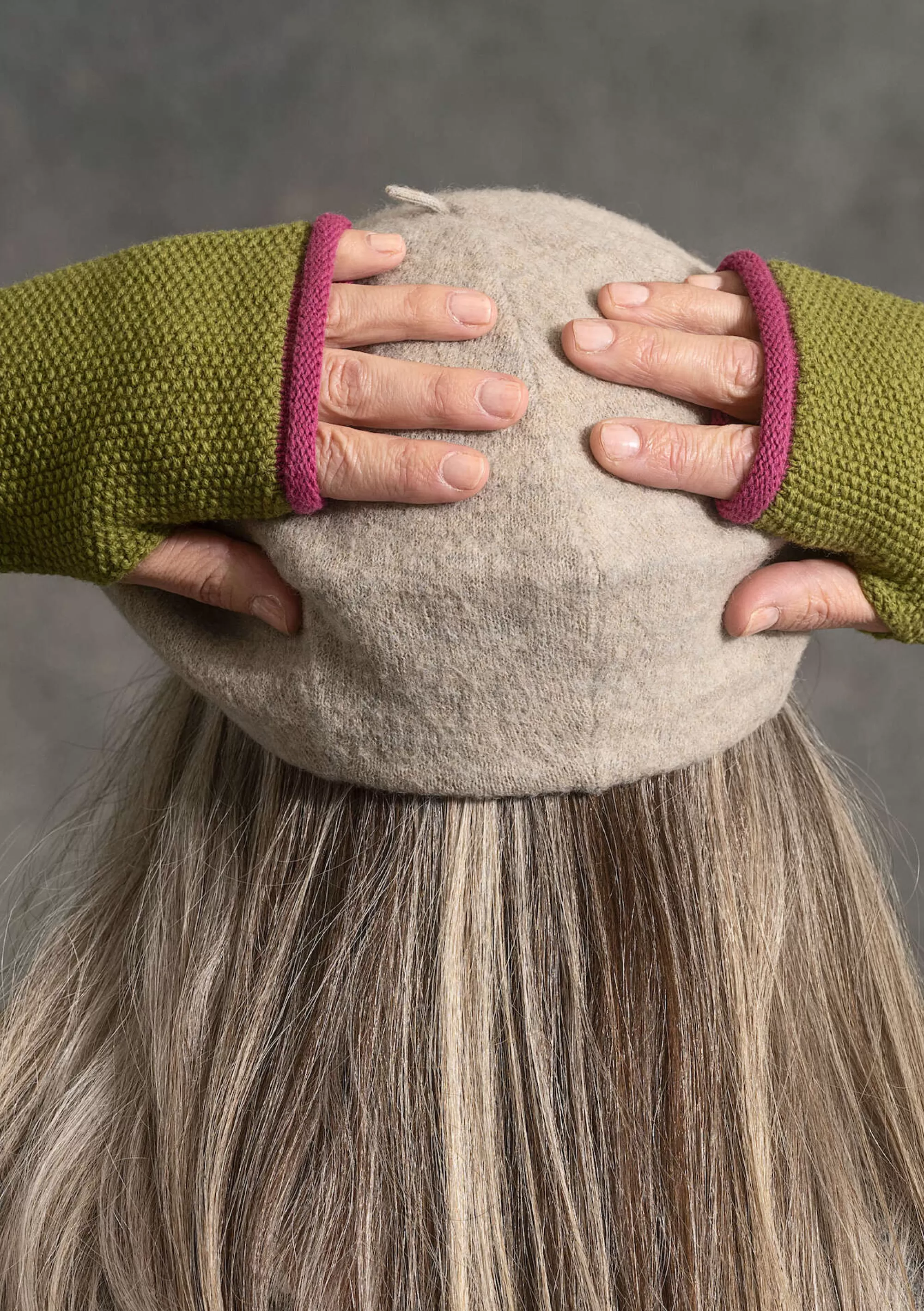 Accessoires | Öko-Baumwolle^Gudrun Sjödén Gestrickte Baskenmütze Aus Gefilzter Bio-Wolle dunkelnatur-melange