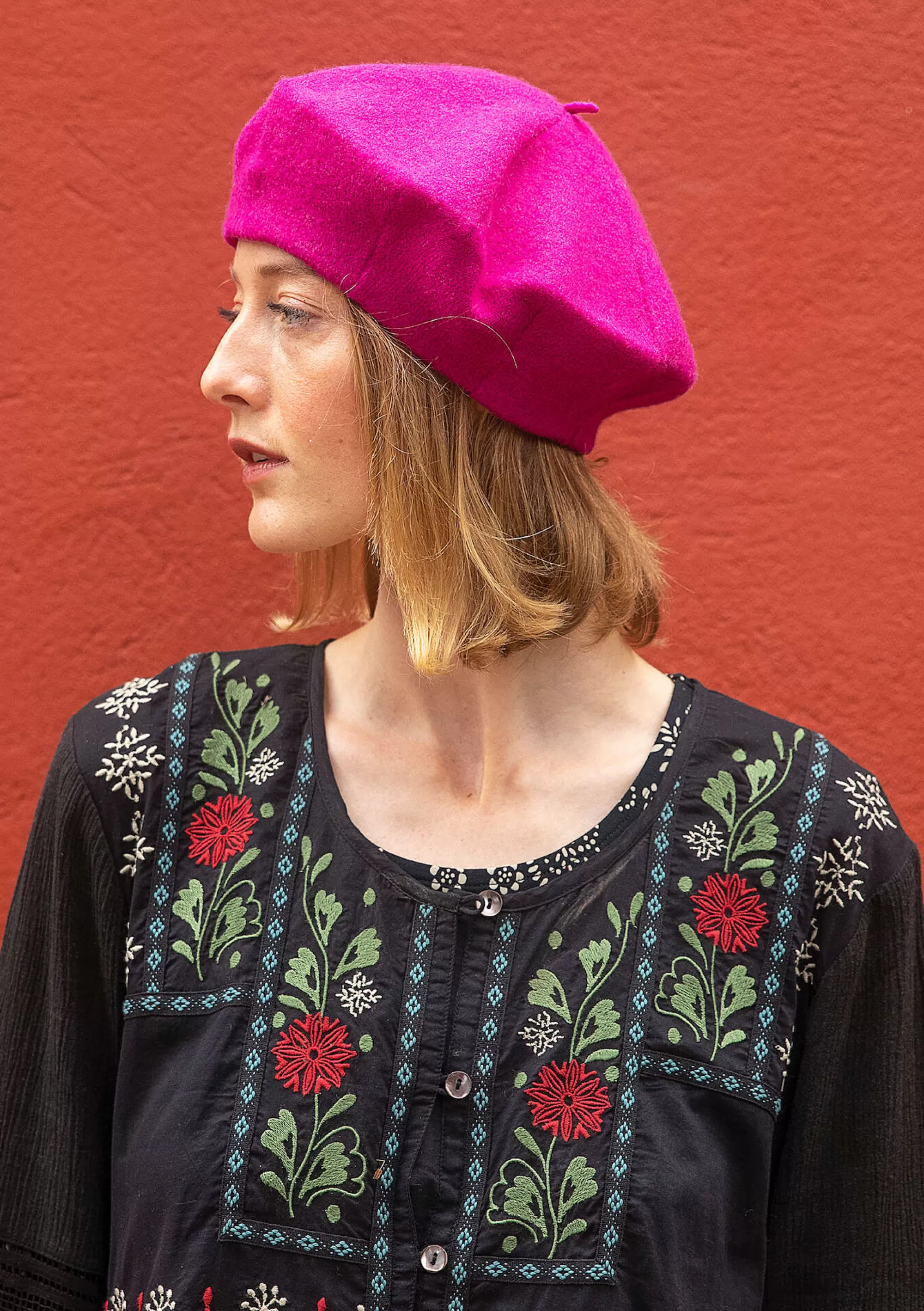 Skandinavische Mode | Accessoires^Gudrun Sjödén Gestrickte Baskenmütze Aus Gefilzter Bio-Wolle kochenill