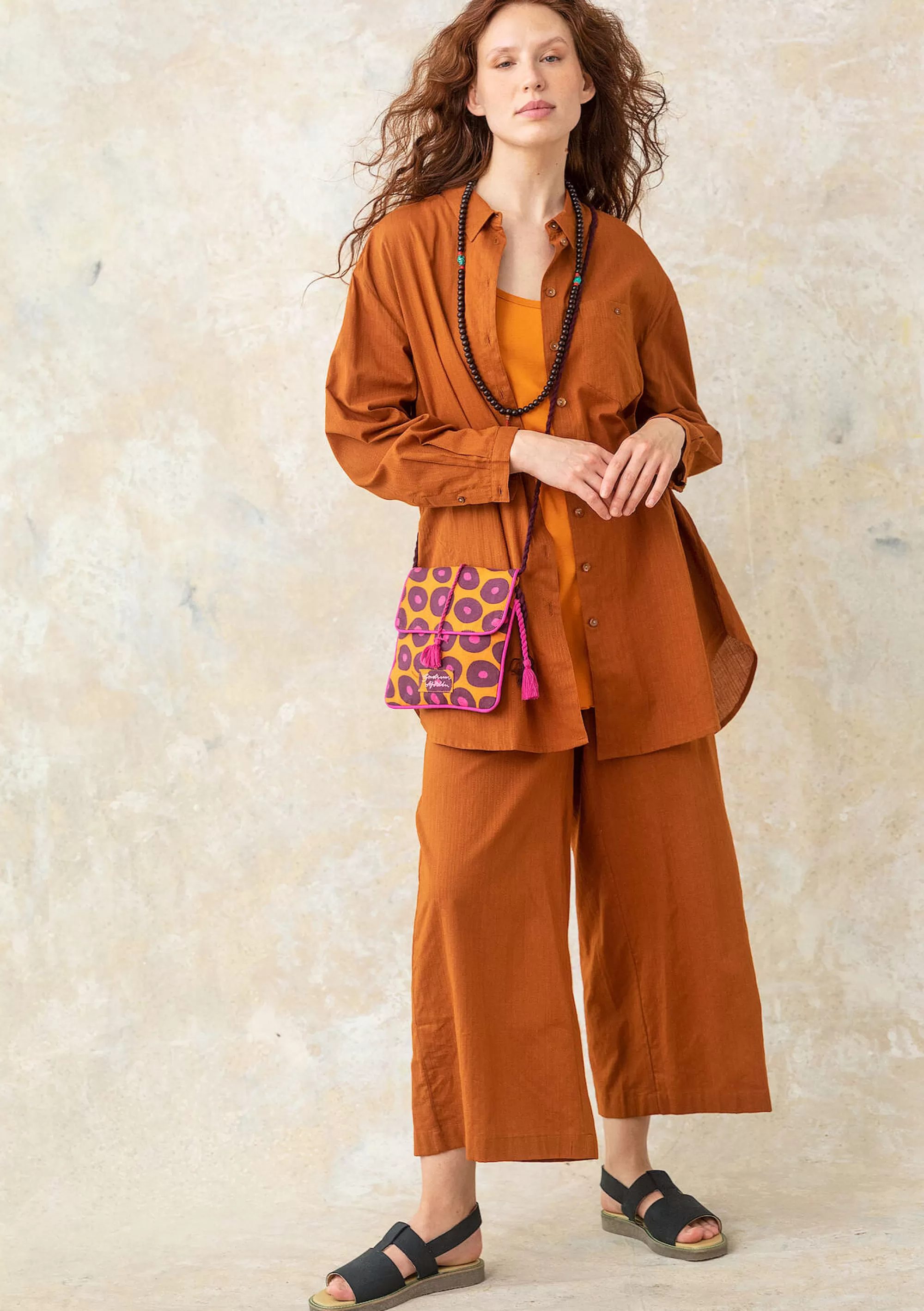 Pullover & Shirts | Öko-Baumwolle^Gudrun Sjödén Hemdbluse Aus Bio-Baumwollgewebe pekannuss