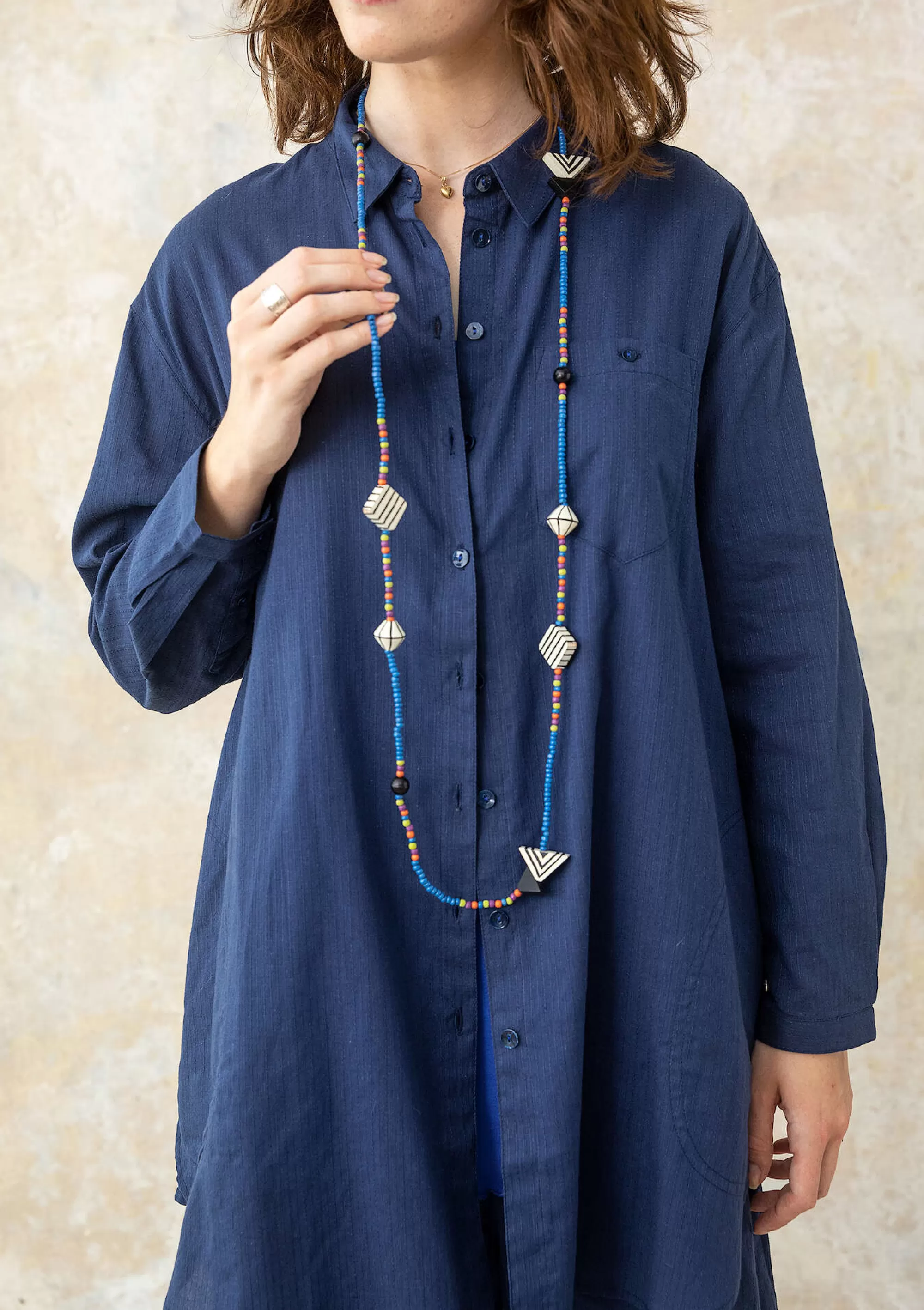 Pullover & Shirts | Öko-Baumwolle^Gudrun Sjödén Hemdbluse Aus Bio-Baumwollgewebe dunkelindigo