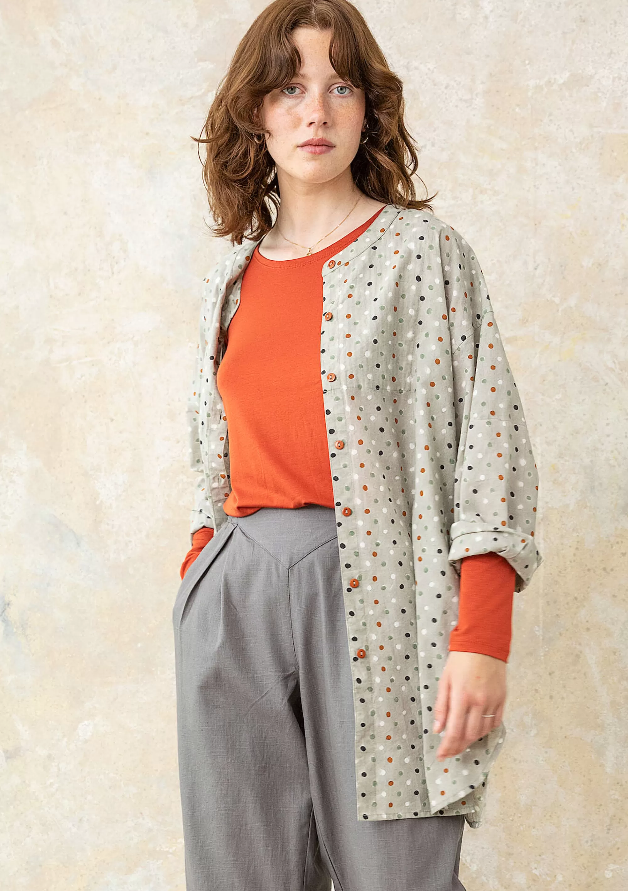 Pullover & Shirts | Öko-Baumwolle^Gudrun Sjödén Hemdbluse Ella Aus Bio-Baumwollgewebe hellgrau