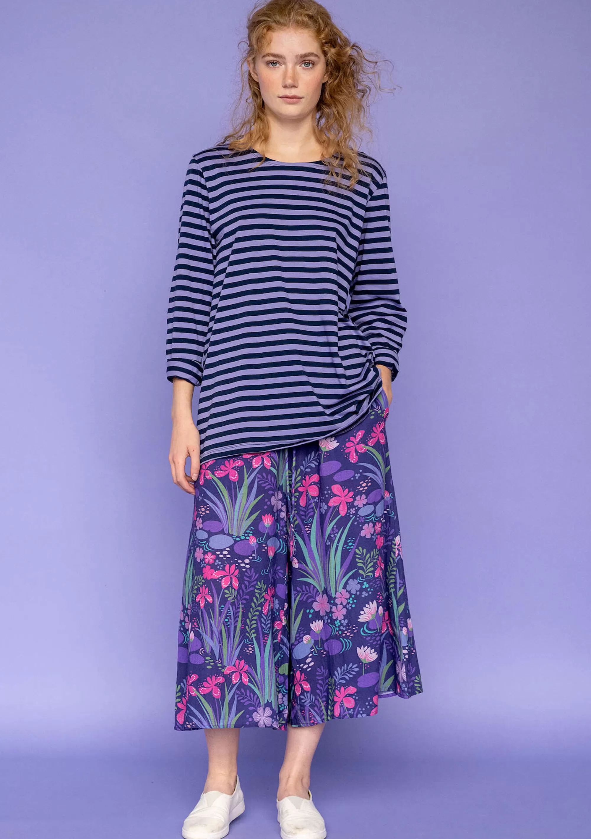 Hosen | Öko-Baumwolle^Gudrun Sjödén Hose Iris Aus Bio-Baumwollgewebe dunkelamethyst