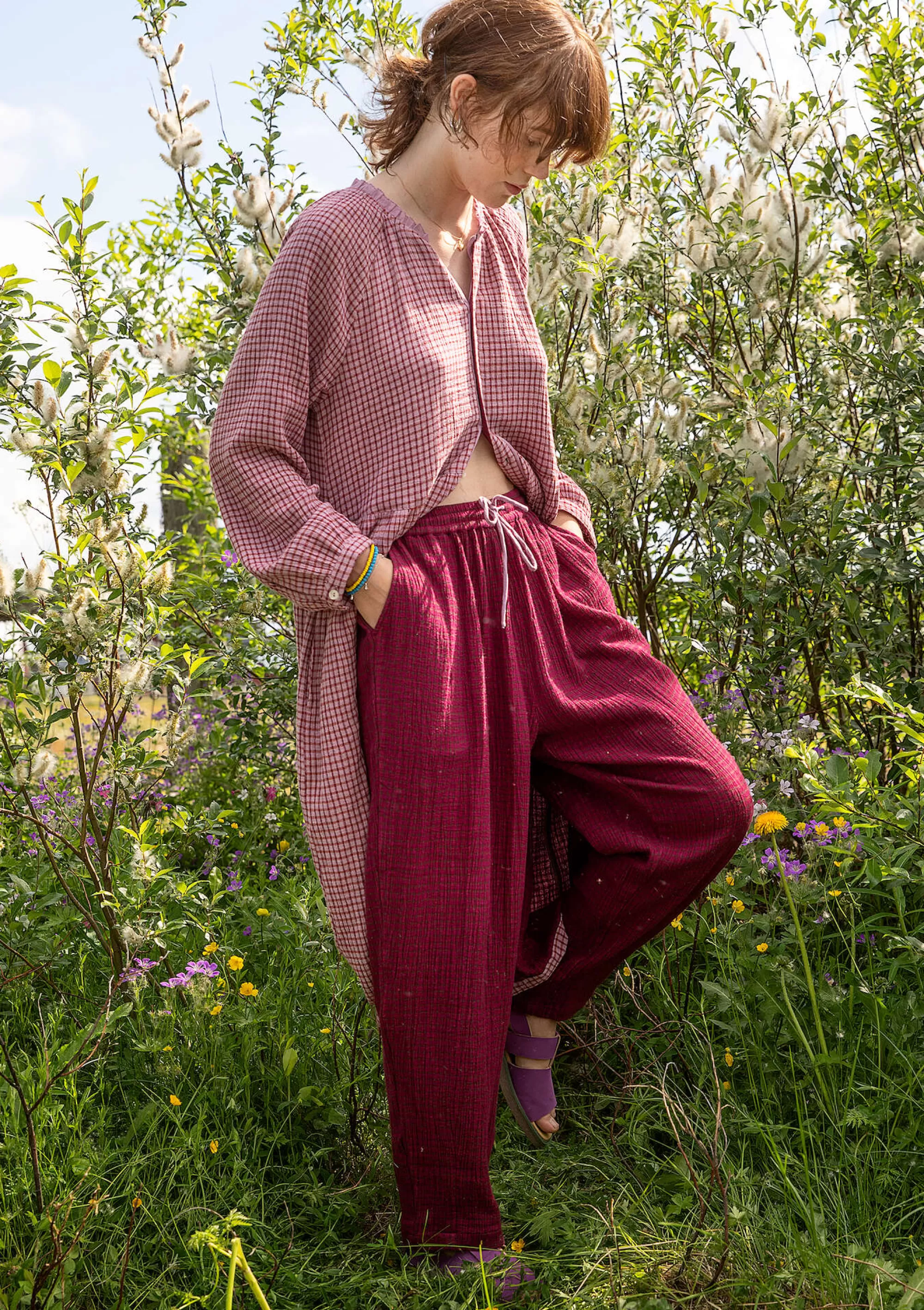 Hosen | Öko-Baumwolle^Gudrun Sjödén Hose Ottilia Aus Bio-Baumwollgewebe traube