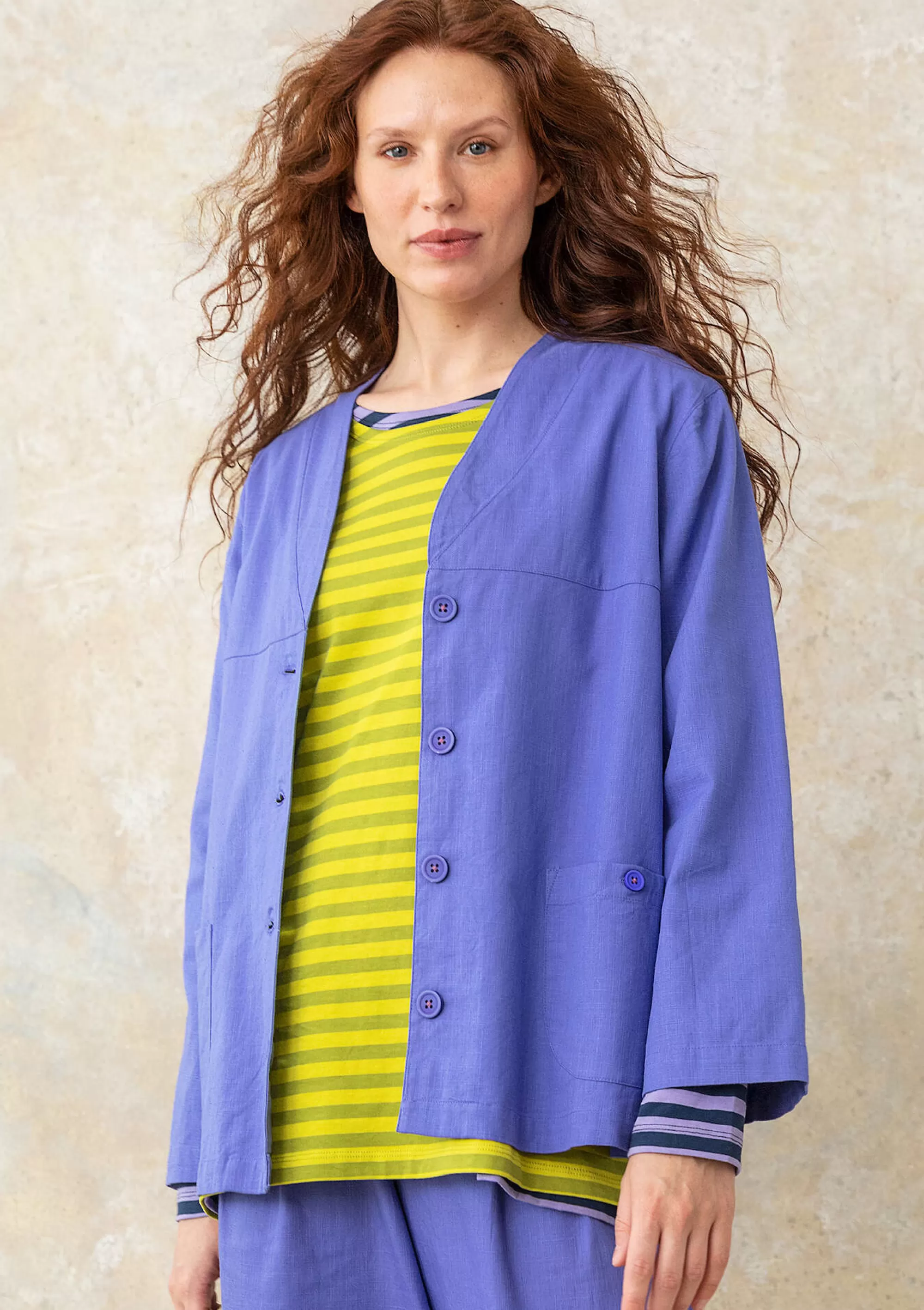 Jacken & Mäntel | Öko-Baumwolle^Gudrun Sjödén Jacke Aus Bio-Baumwollgewebe himmelblau