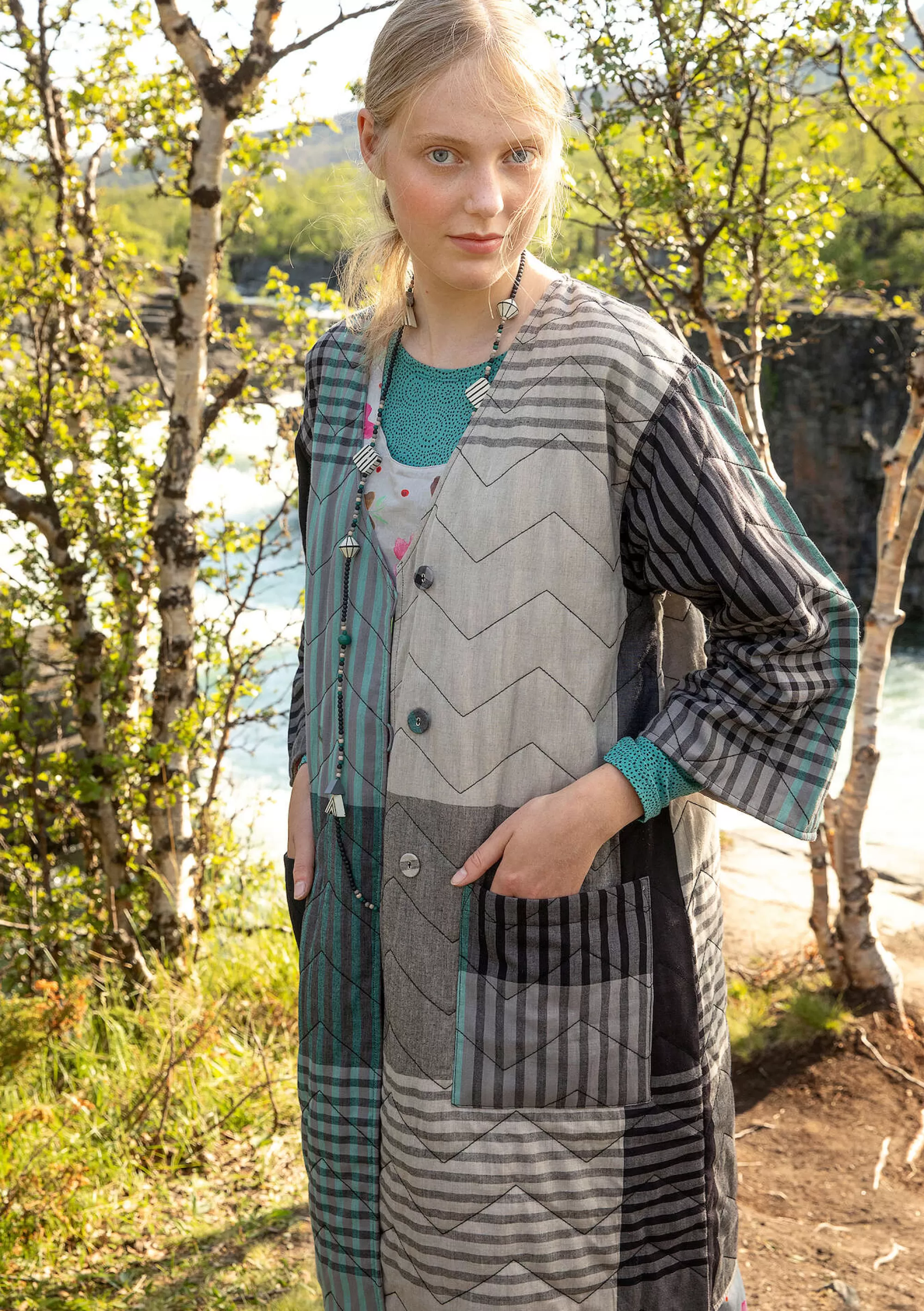 Jacken & Mäntel | Öko-Baumwolle^Gudrun Sjödén Jacke Madras Aus Bio-Baumwolle schwarz