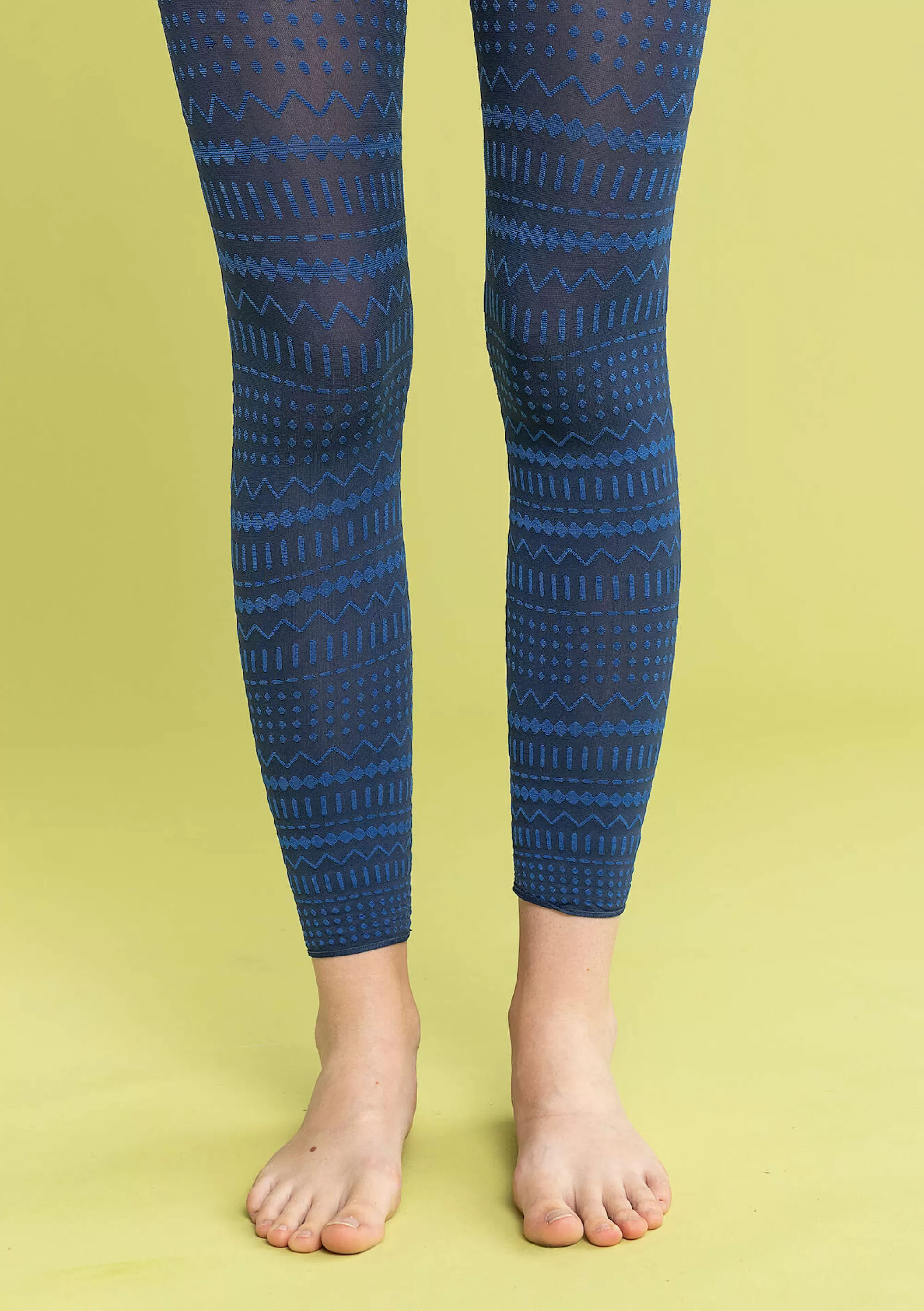 Leggings | Lagenlook^Gudrun Sjödén Jacquardmuster-Leggings Elsie Aus Recycling-Polyamid indigo