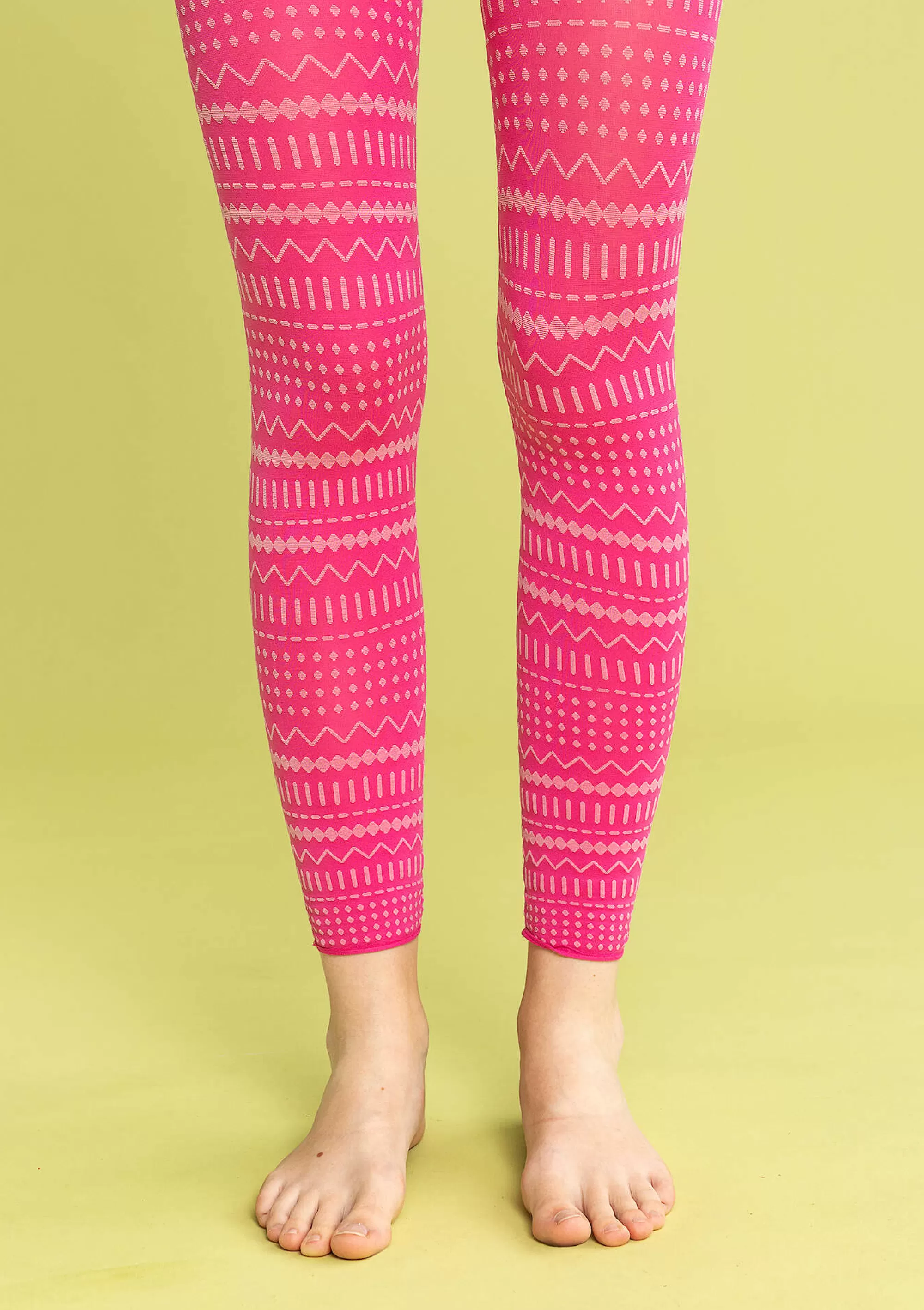 Leggings | Lagenlook^Gudrun Sjödén Jacquardmuster-Leggings Elsie Aus Recycling-Polyamid hibiskus