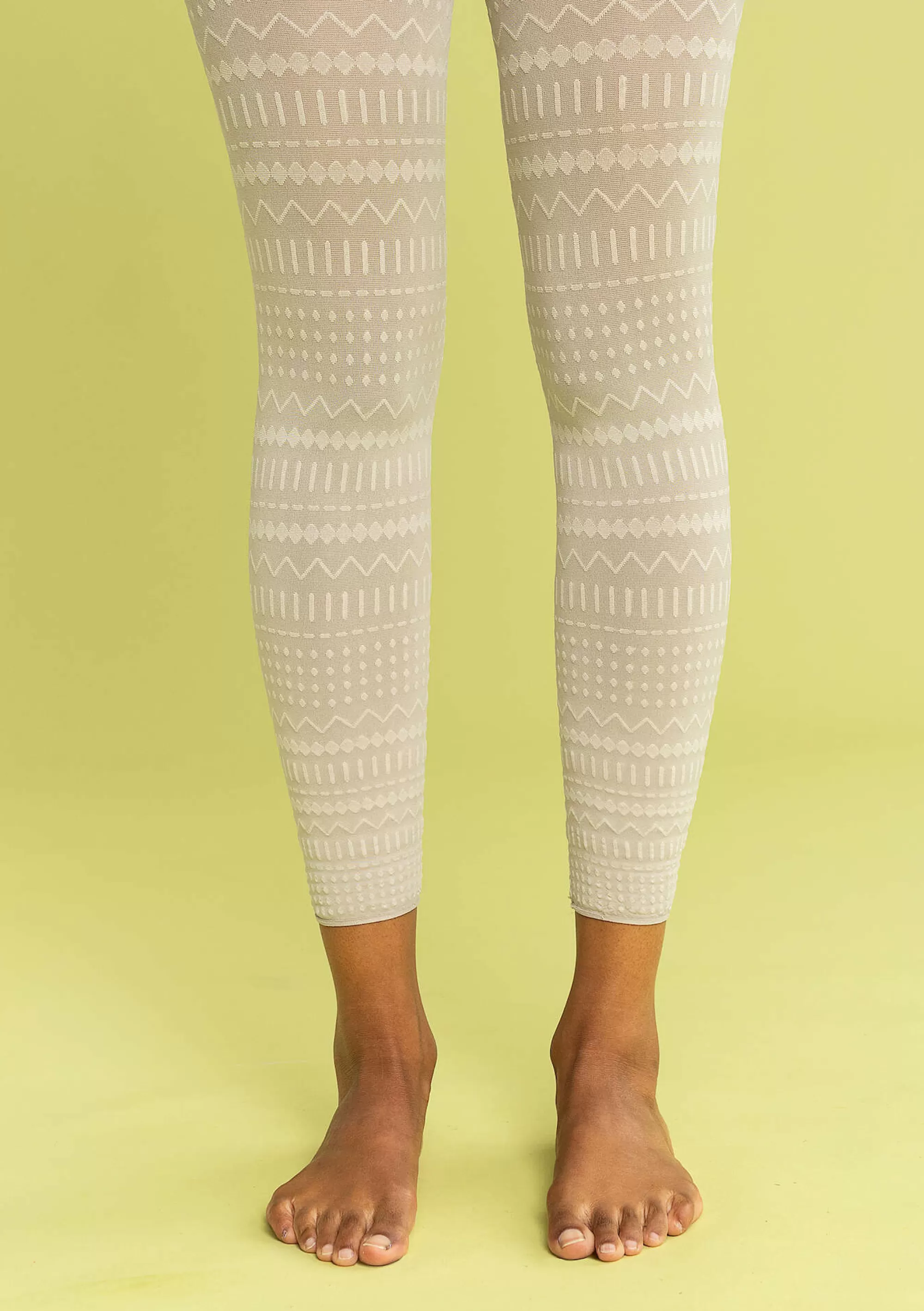 Lagenlook | Leggings^Gudrun Sjödén Jacquardmuster-Leggings Elsie Aus Recycling-Polyamid hellgrau