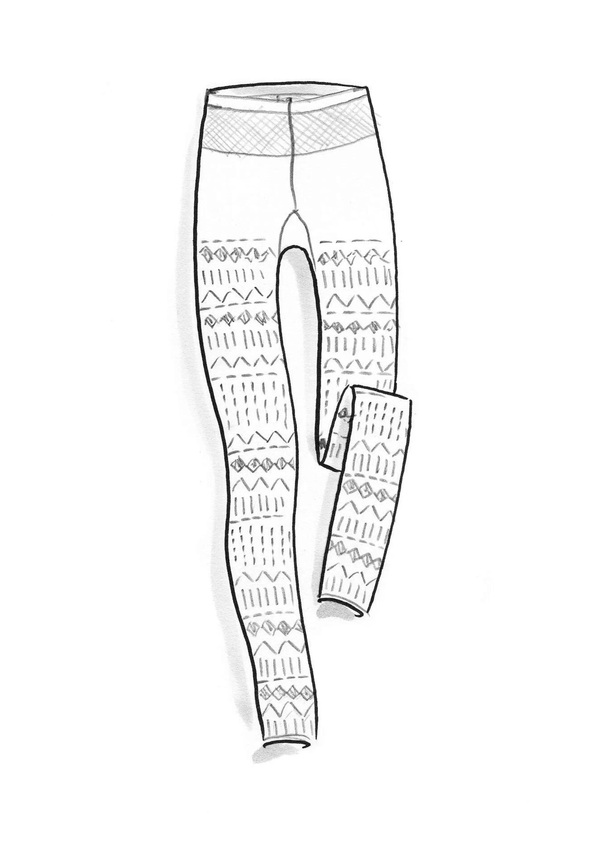 Lagenlook | Leggings^Gudrun Sjödén Jacquardmuster-Leggings Elsie Aus Recycling-Polyamid hellgrau