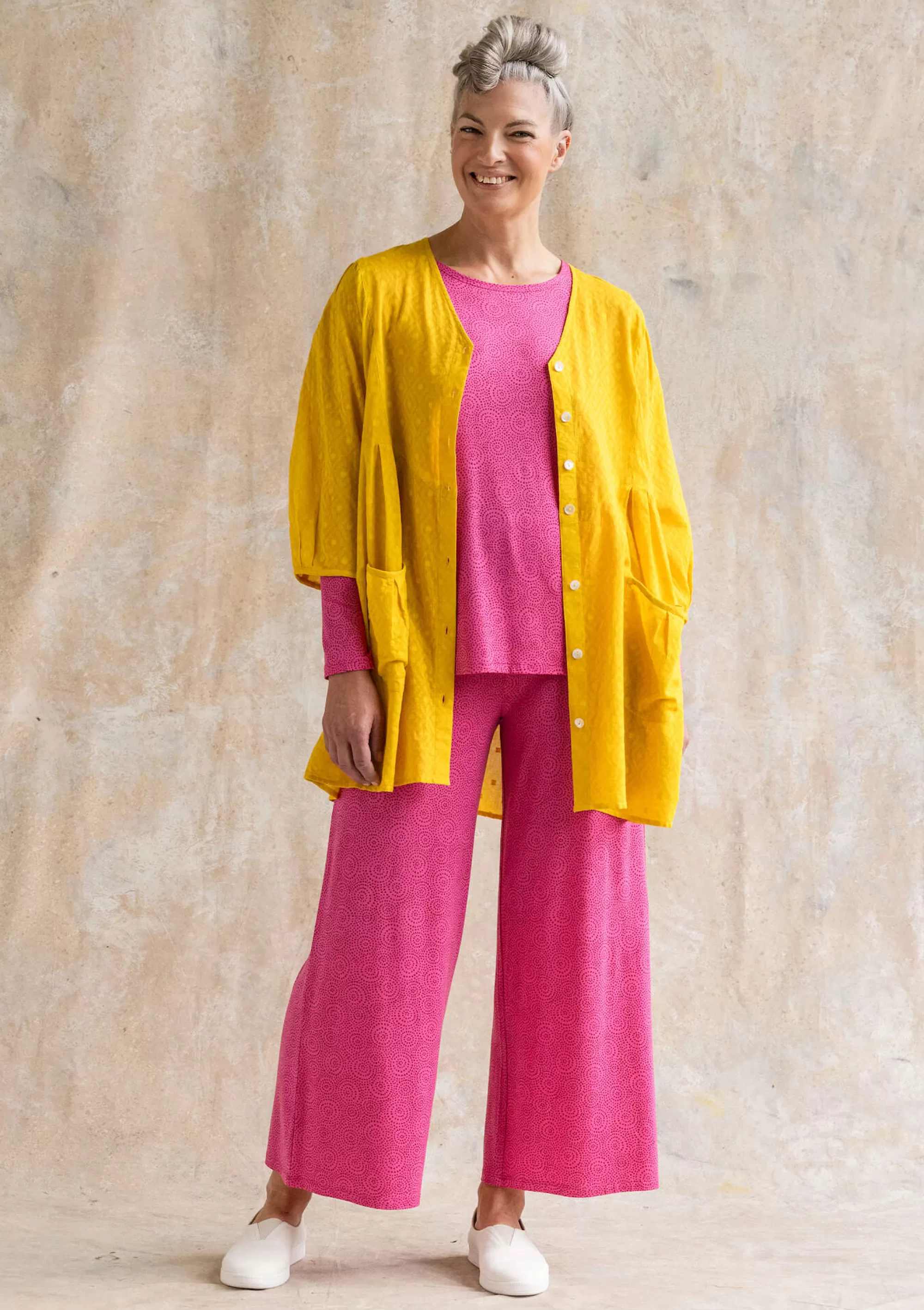 Hosen | Jersey^Gudrun Sjödén Jerseyhose Ada Aus Lyocell/Elasthan hibiskus-gemustert
