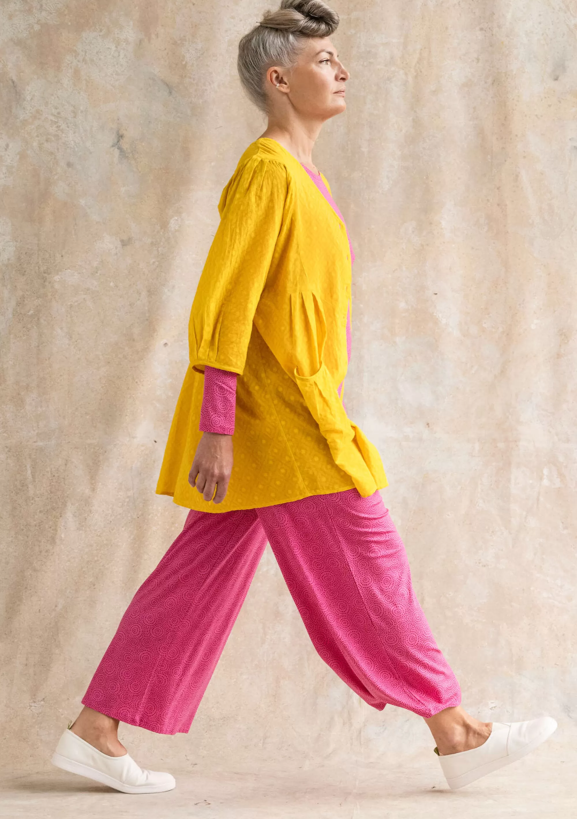 Hosen | Jersey^Gudrun Sjödén Jerseyhose Ada Aus Lyocell/Elasthan hibiskus-gemustert