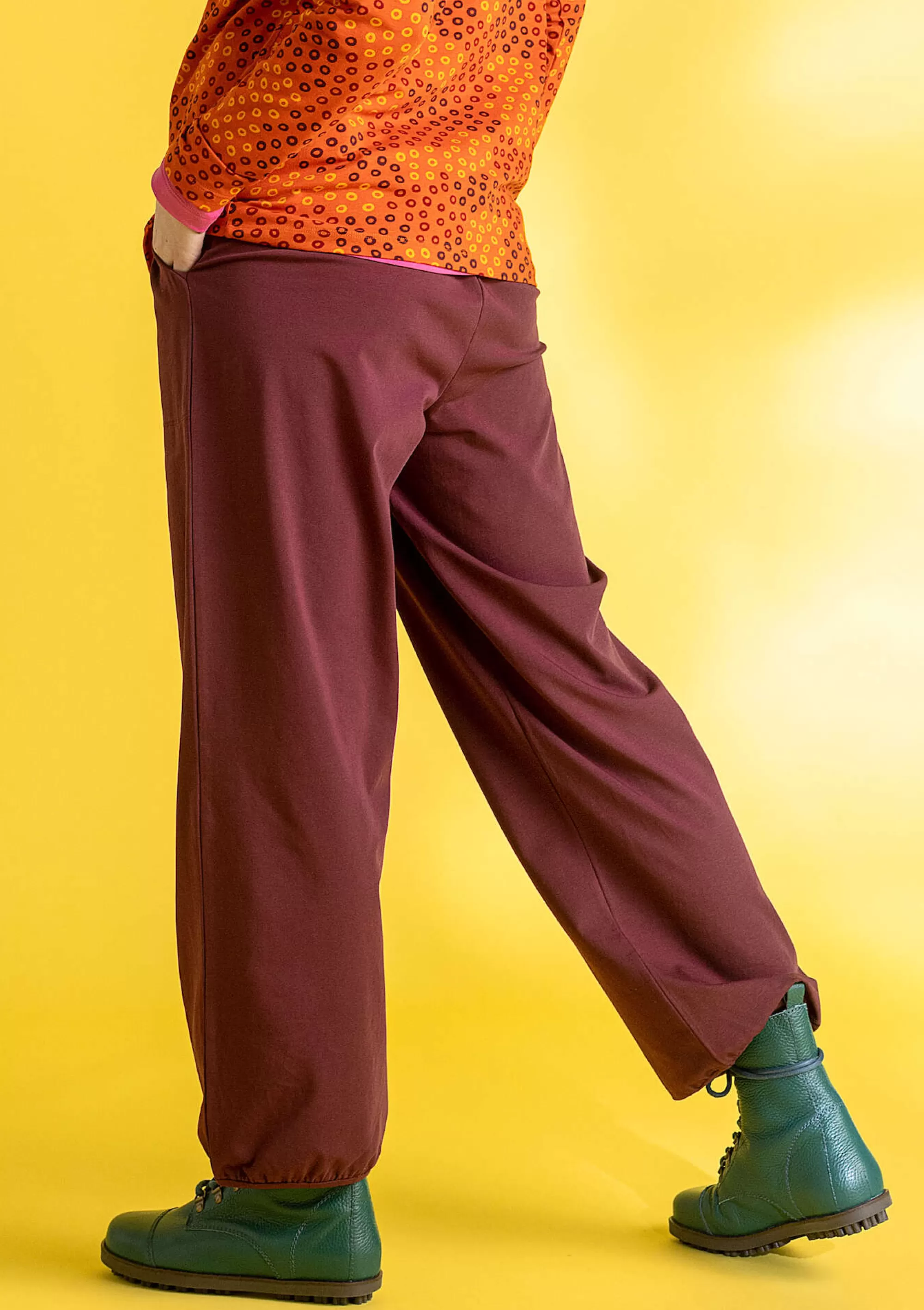 Hosen | Lieblinge aus früheren Kollektionen^Gudrun Sjödén Jerseyhose Stella Aus Bio-Baumwolle/Elasthan aubergine