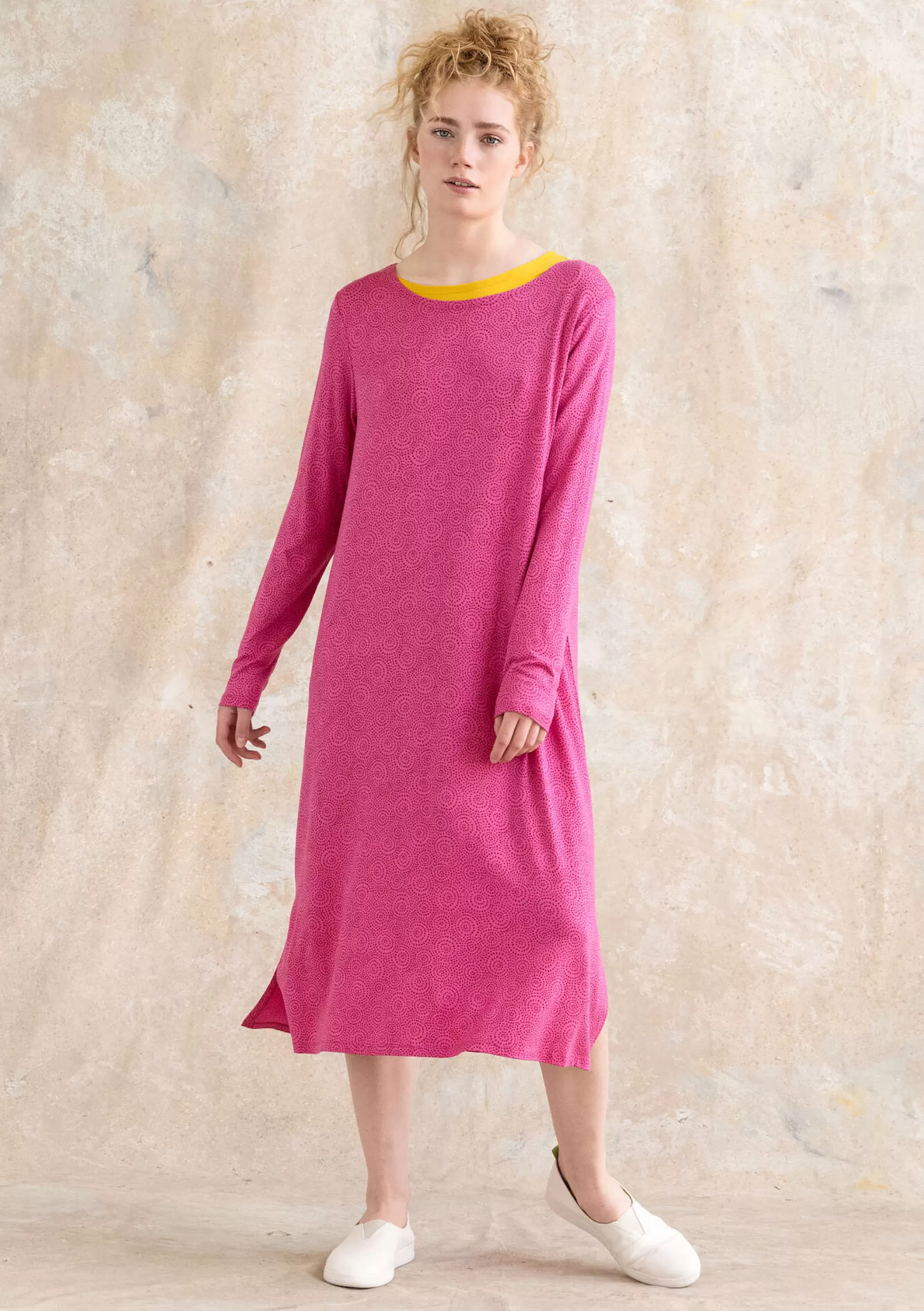 Kleider | Jersey^Gudrun Sjödén Jerseykleid Ada Aus Lyocell/Elasthan hibiskus-gemustert