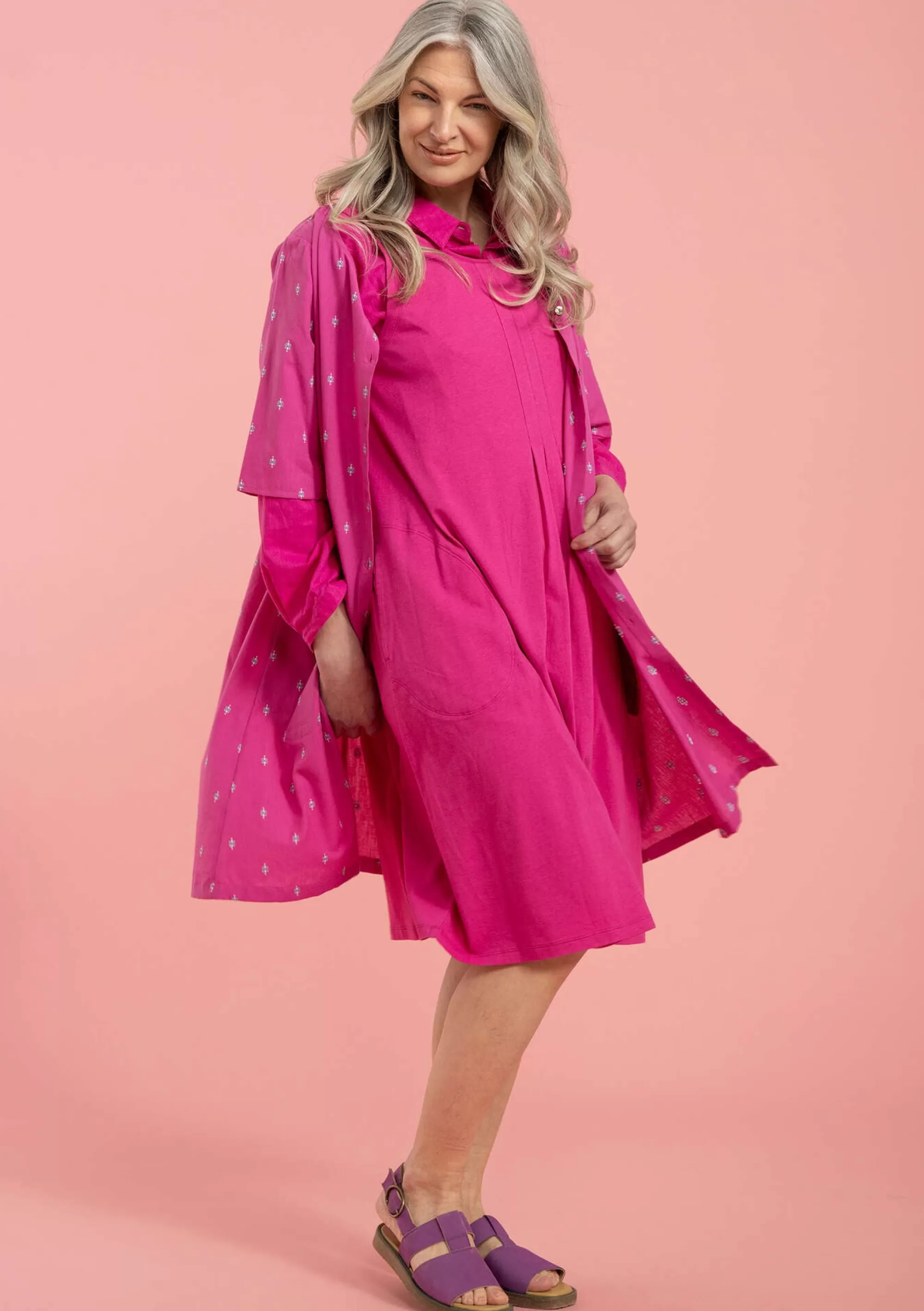 Kleider | Öko-Baumwolle^Gudrun Sjödén Jerseykleid Aus Bio-Baumwolle/Modal hibiskus