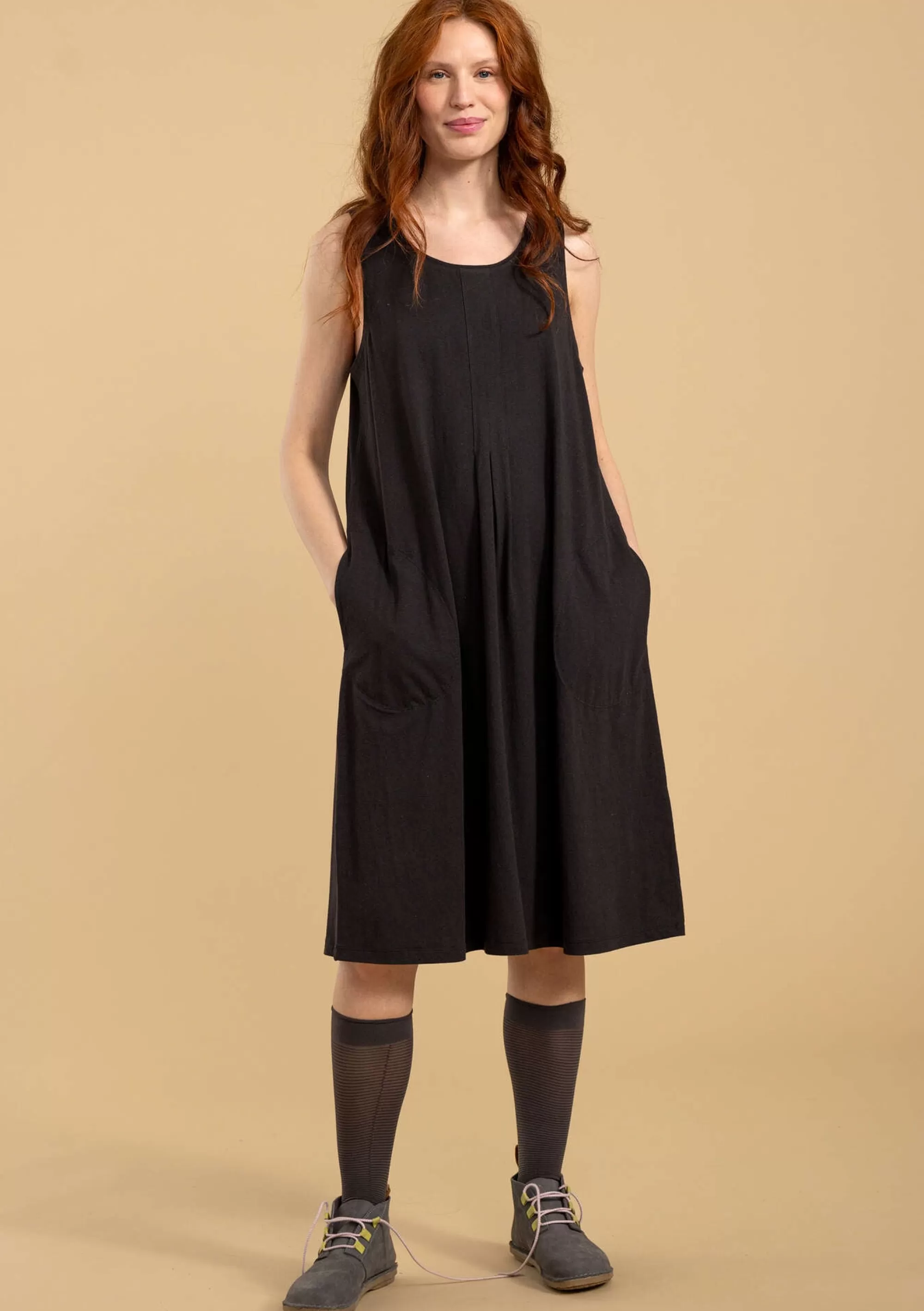 Hippie-Mode | Kleider^Gudrun Sjödén Jerseykleid Aus Bio-Baumwolle/Modal schwarz