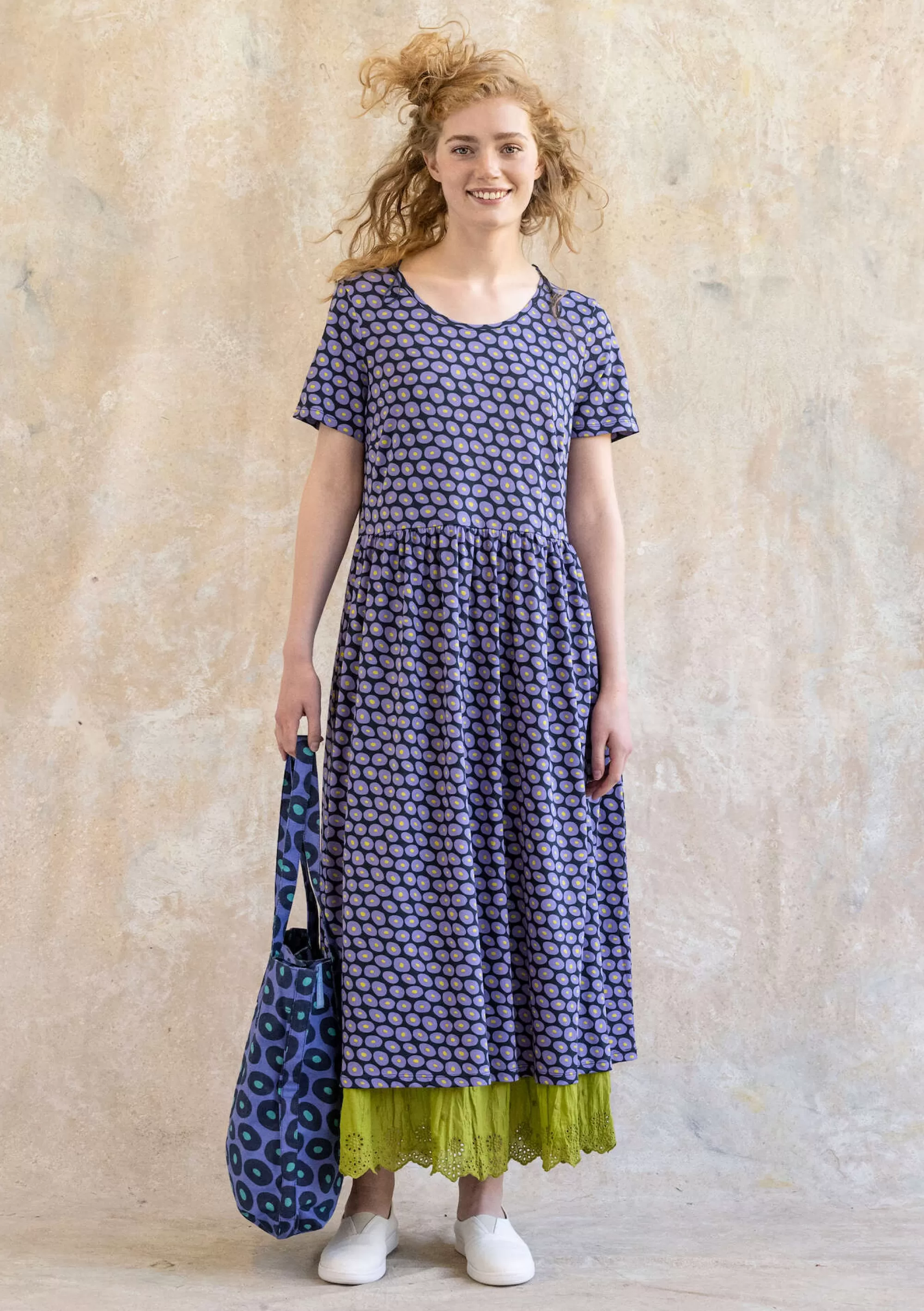 Kleider | Öko-Baumwolle^Gudrun Sjödén Jerseykleid Billie Aus Bio-Baumwolle/Modal dunkelindigo-gemustert