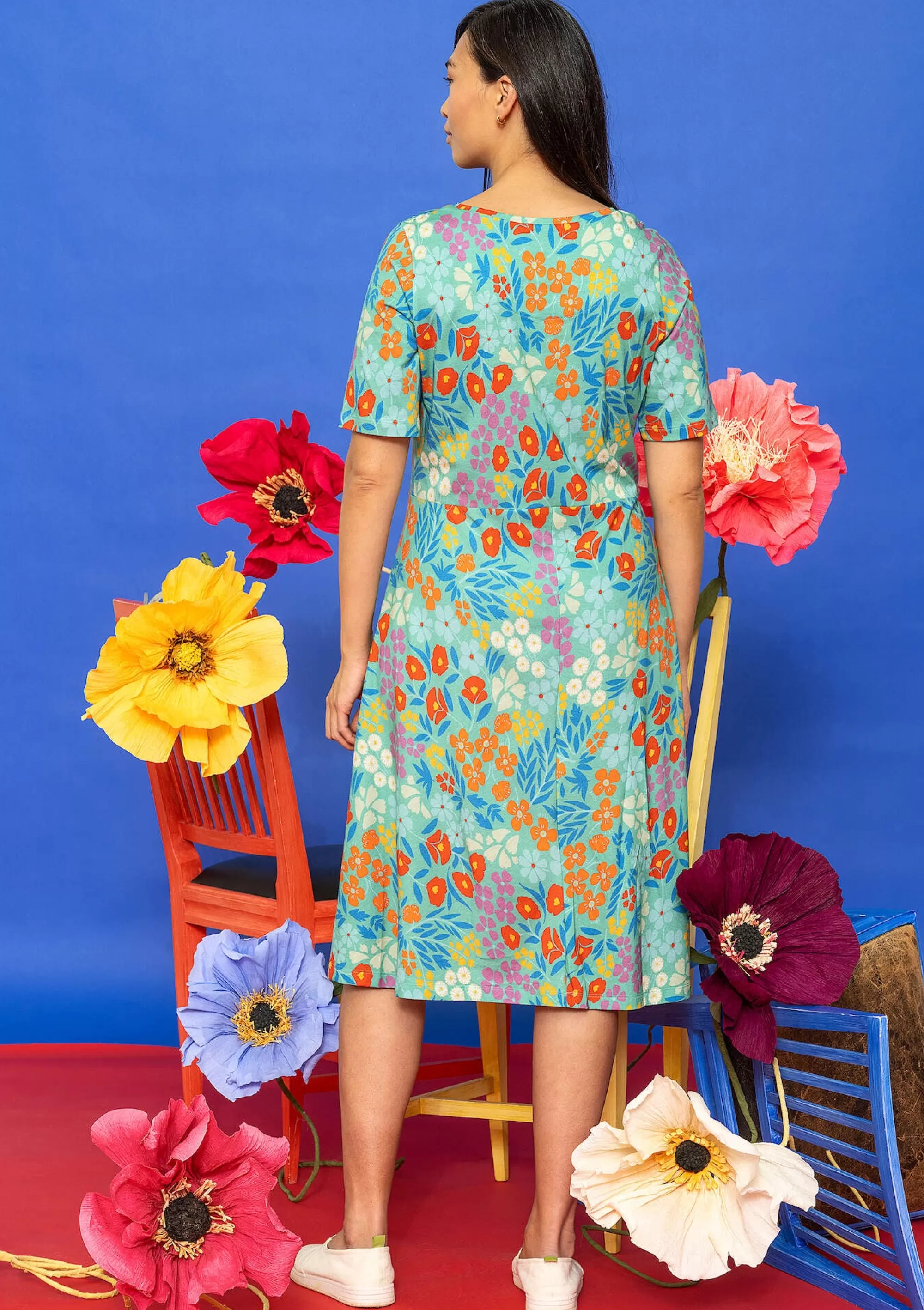Kleider | Jersey^Gudrun Sjödén Jerseykleid Ingrid Aus Bio-Baumwolle/Modal hellorientgrün