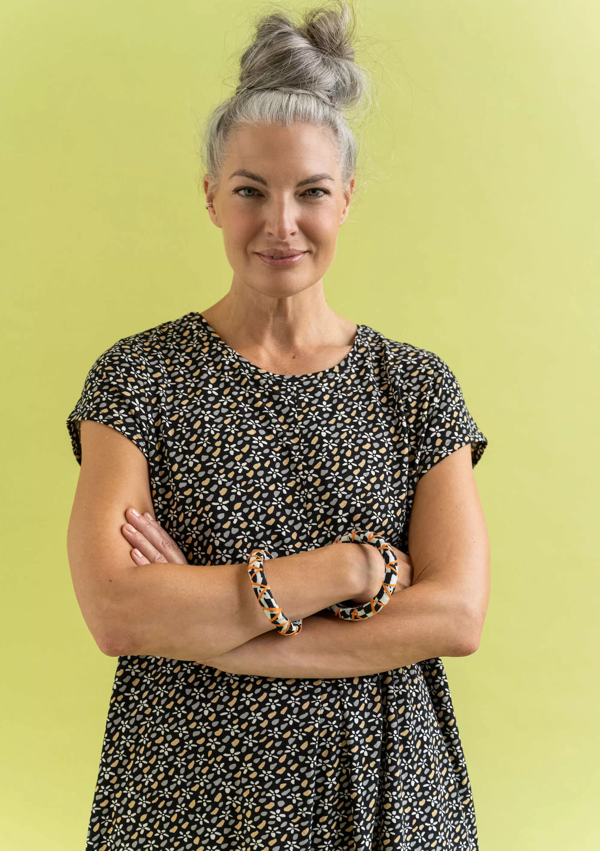 Kleider | Jersey^Gudrun Sjödén Jerseykleid Jane Aus Bio-Baumwolle/Elasthan schwarz-gemustert