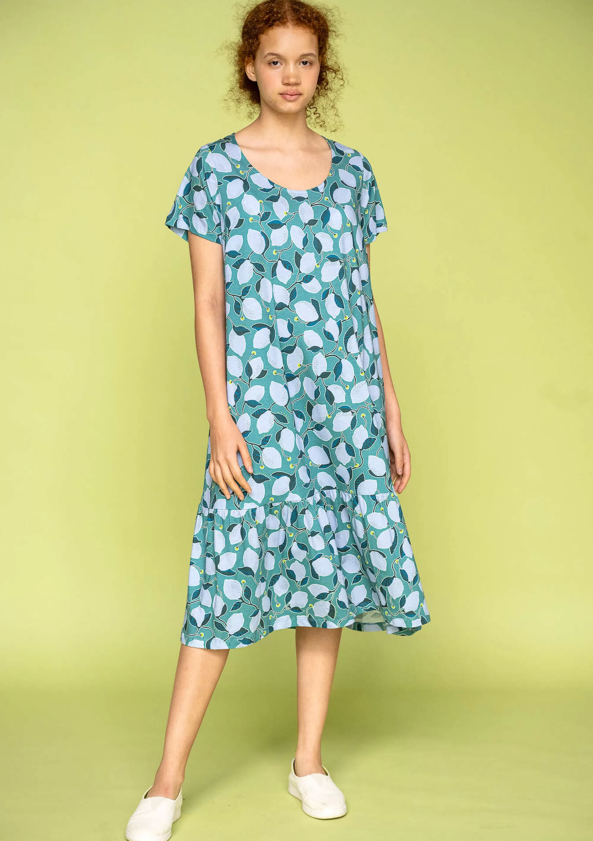 Kleider | Öko-Baumwolle^Gudrun Sjödén Jerseykleid Luisa Aus Bio-Baumwolle aqua