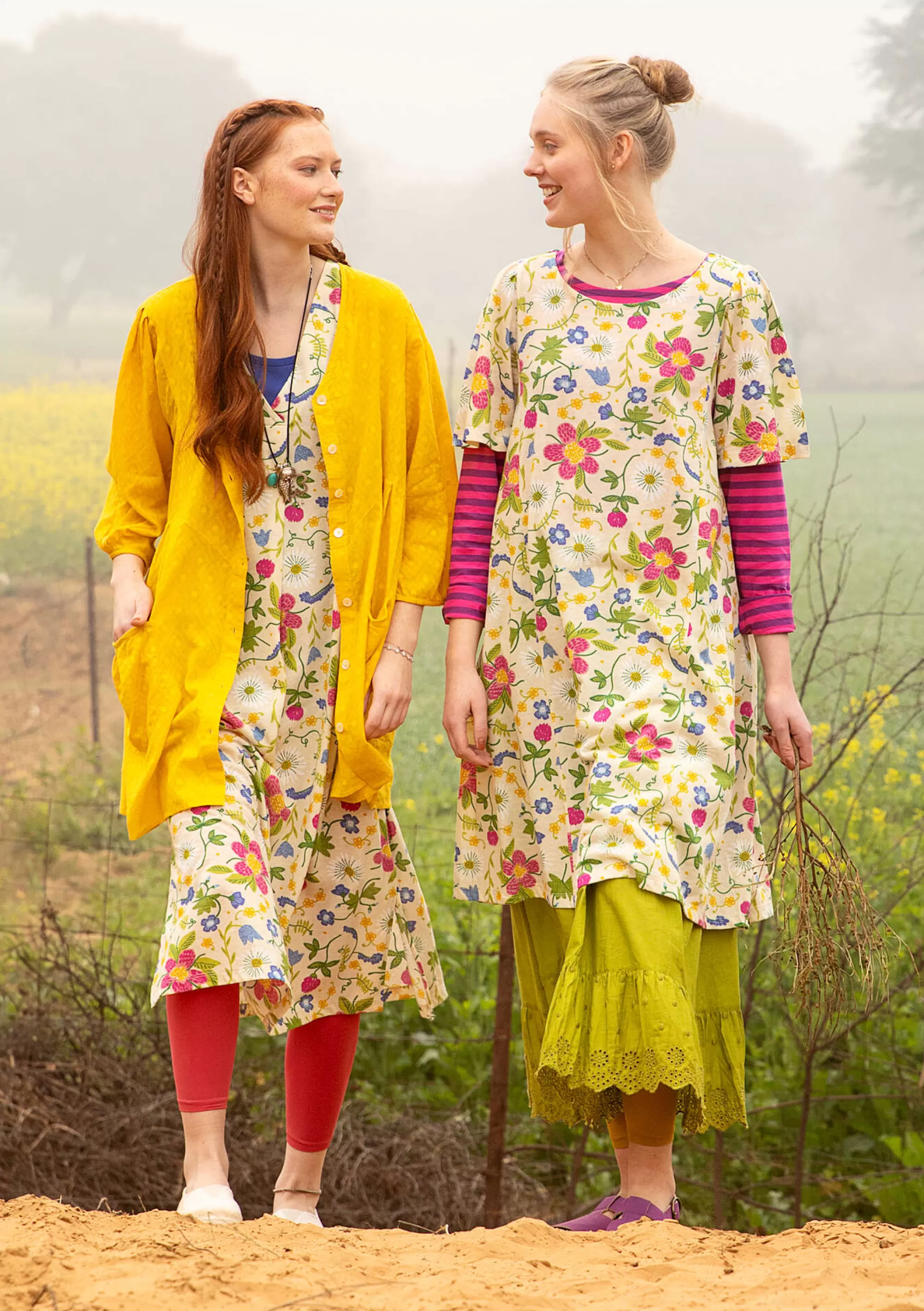 Kleider | Blumenkleidung^Gudrun Sjödén Jerseykleid Midsommarnatt Aus Bio-Baumwolle holunderblüte