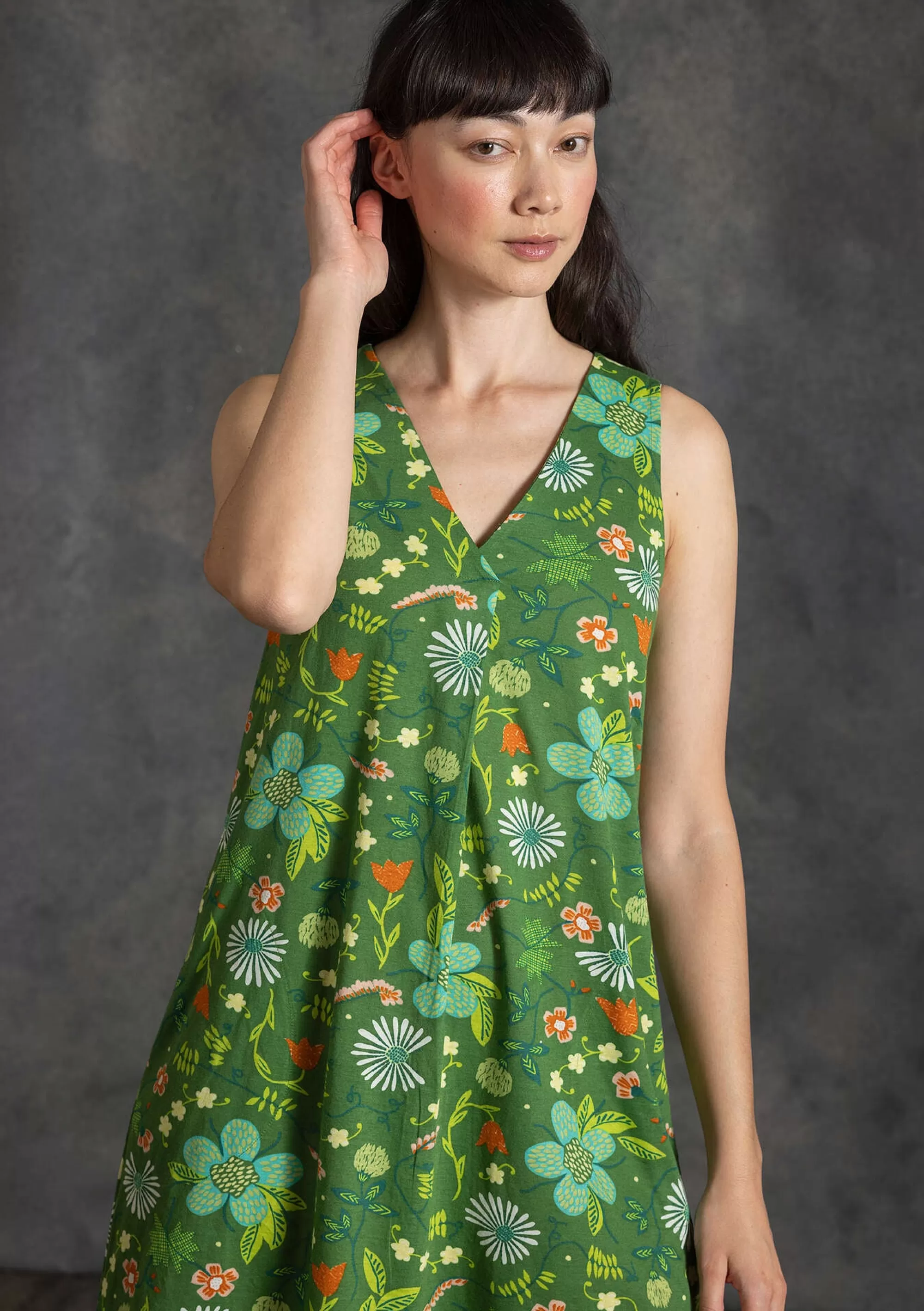 Kleider | Öko-Baumwolle^Gudrun Sjödén Jerseykleid Midsommarsol Aus Bio-Baumwolle seegras
