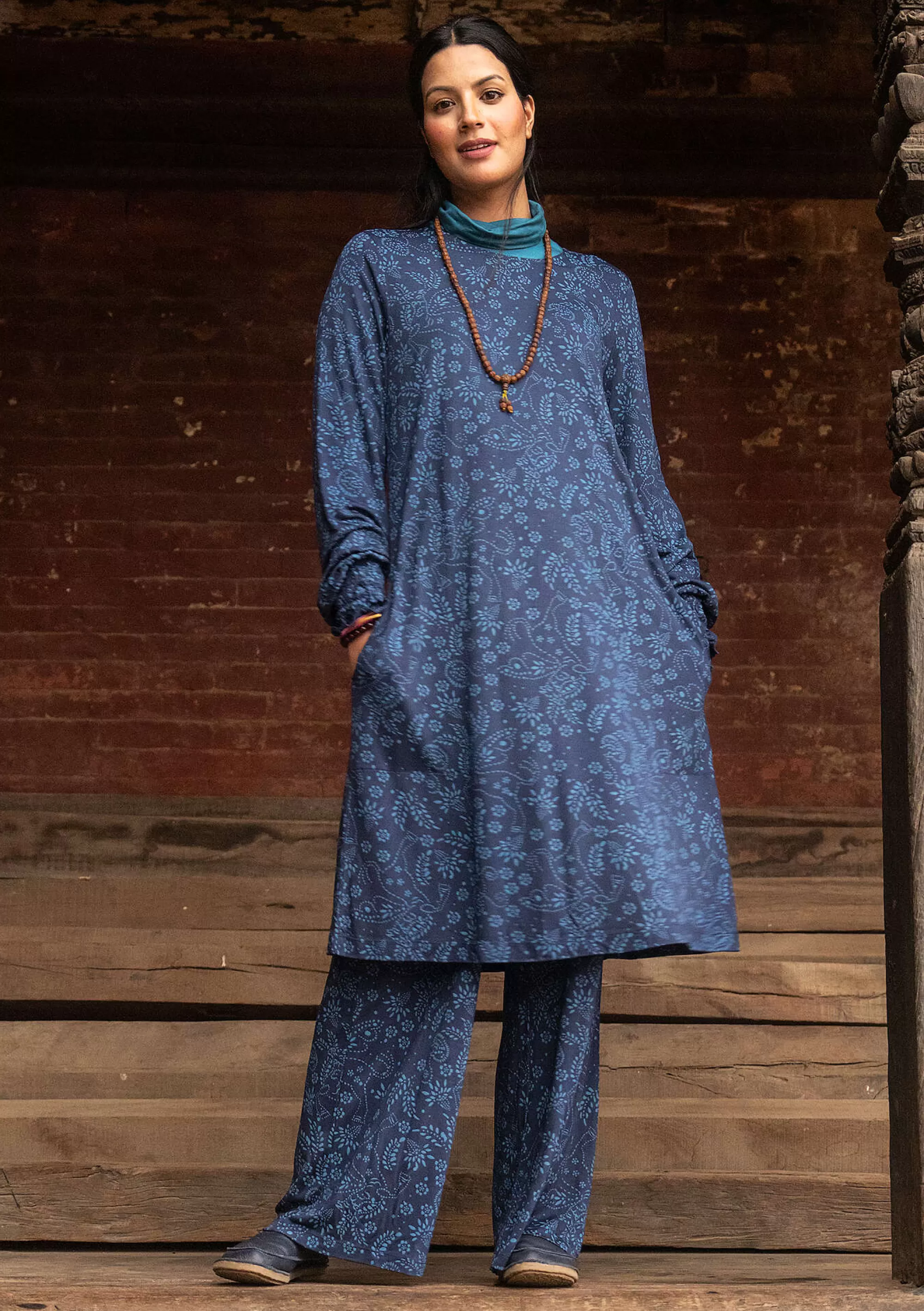 Kleider | Kleider im Hippie-Stil^Gudrun Sjödén Jerseykleid Pegasus Aus Modal dunkelindigo