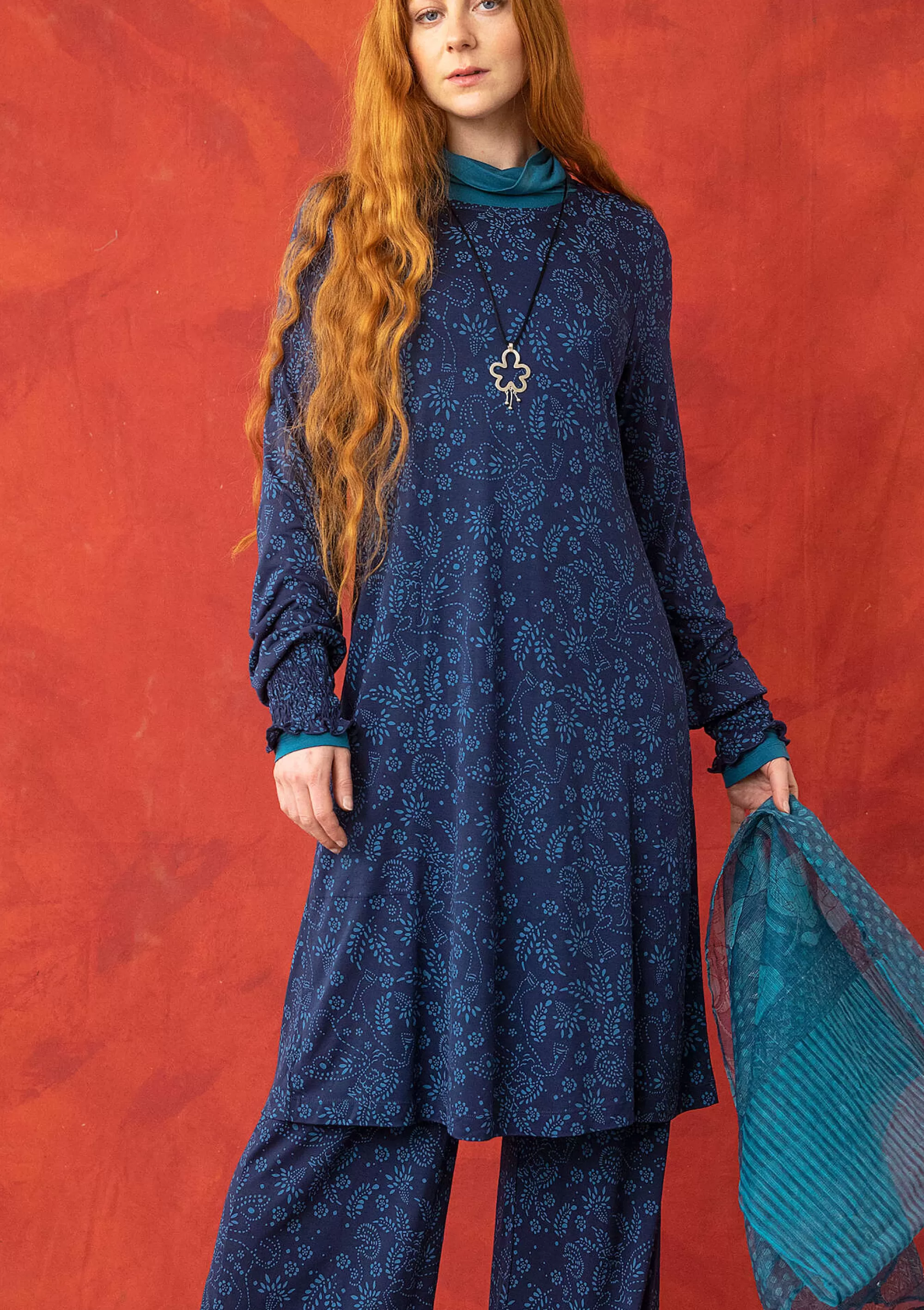 Kleider | Kleider im Hippie-Stil^Gudrun Sjödén Jerseykleid Pegasus Aus Modal dunkelindigo