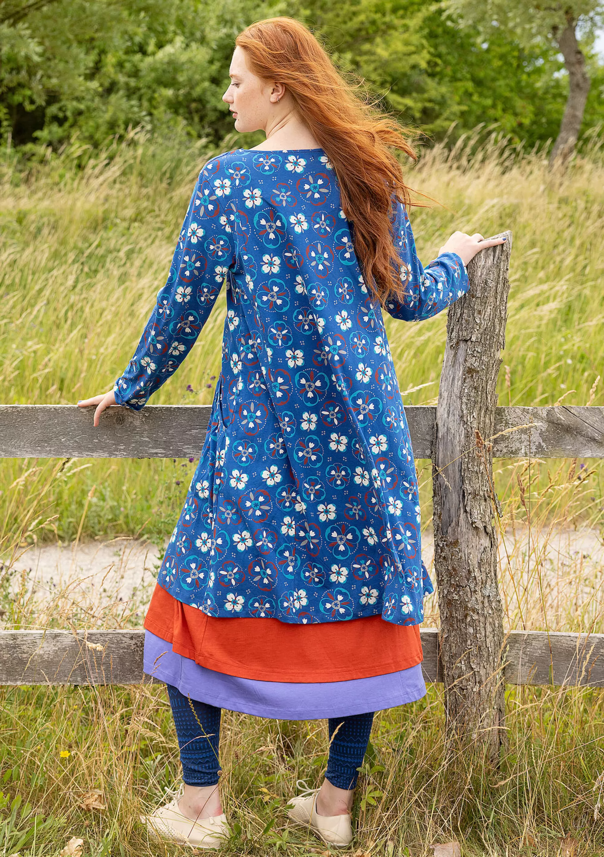 Kleider | Öko-Baumwolle^Gudrun Sjödén Jerseykleid Star Aus Bio-Baumwolle porzellanblau