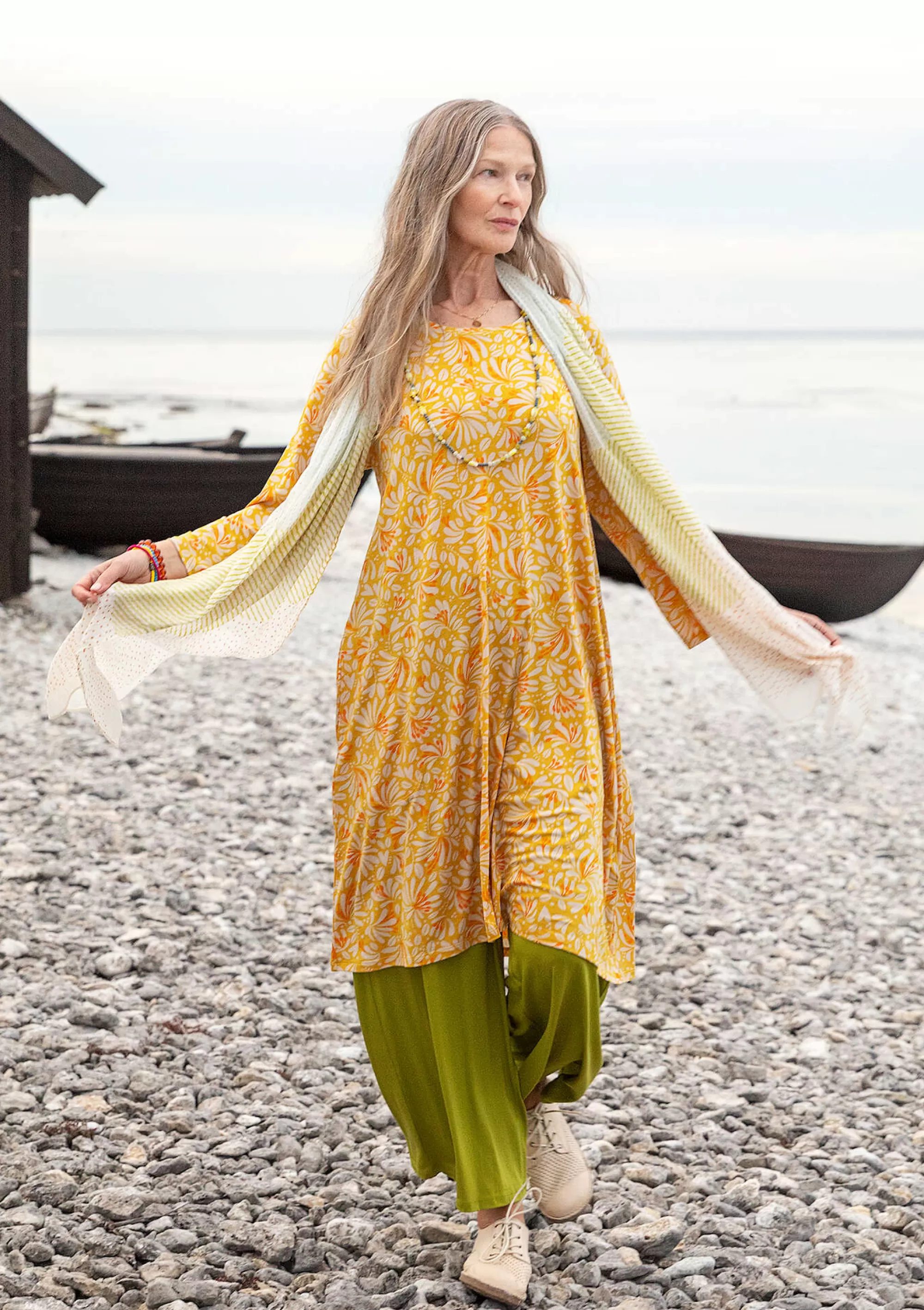 Kleider | Jersey^Gudrun Sjödén Jerseykleid Strandäng Aus Lyocell/Elasthan ananas