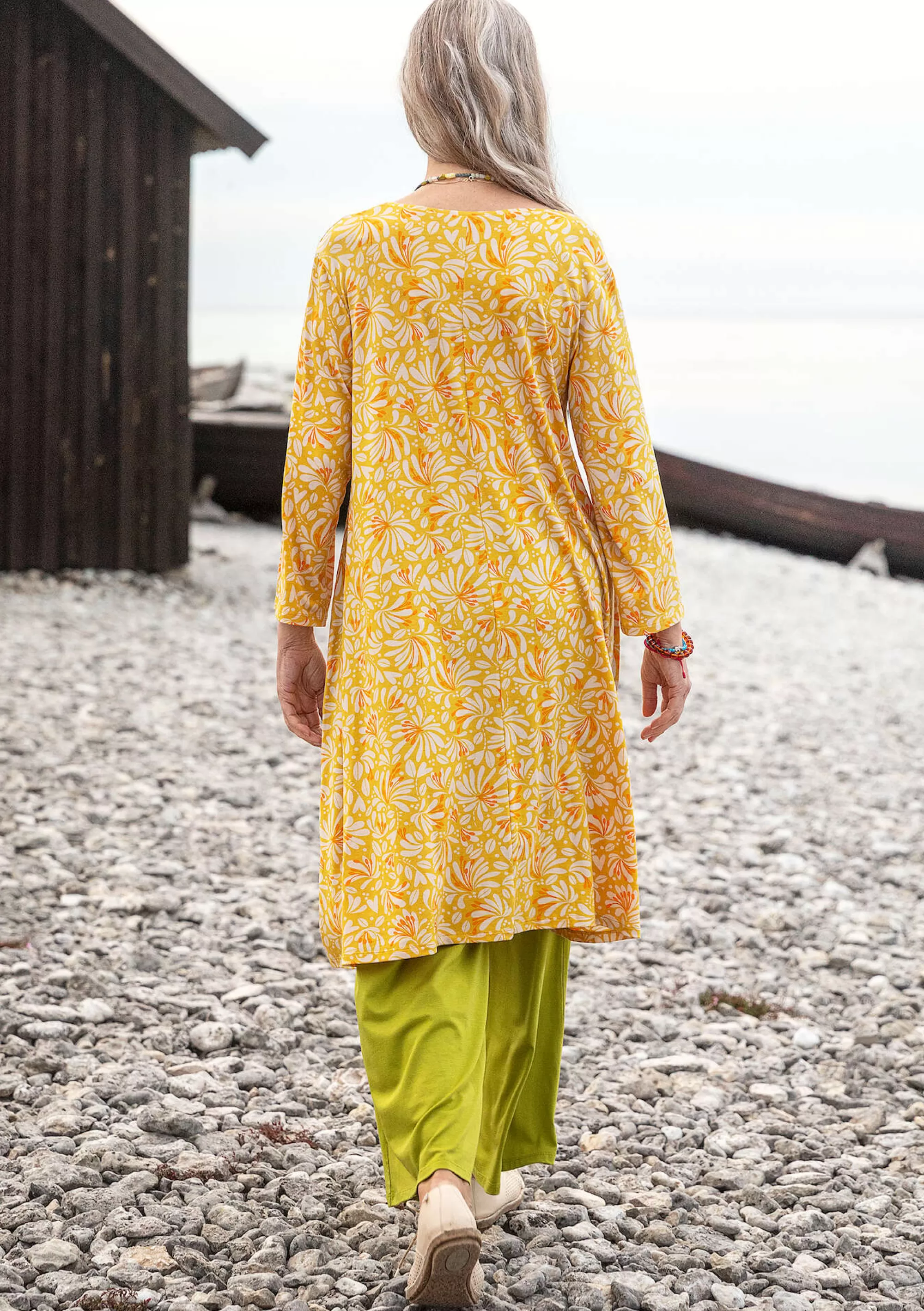 Kleider | Jersey^Gudrun Sjödén Jerseykleid Strandäng Aus Lyocell/Elasthan ananas