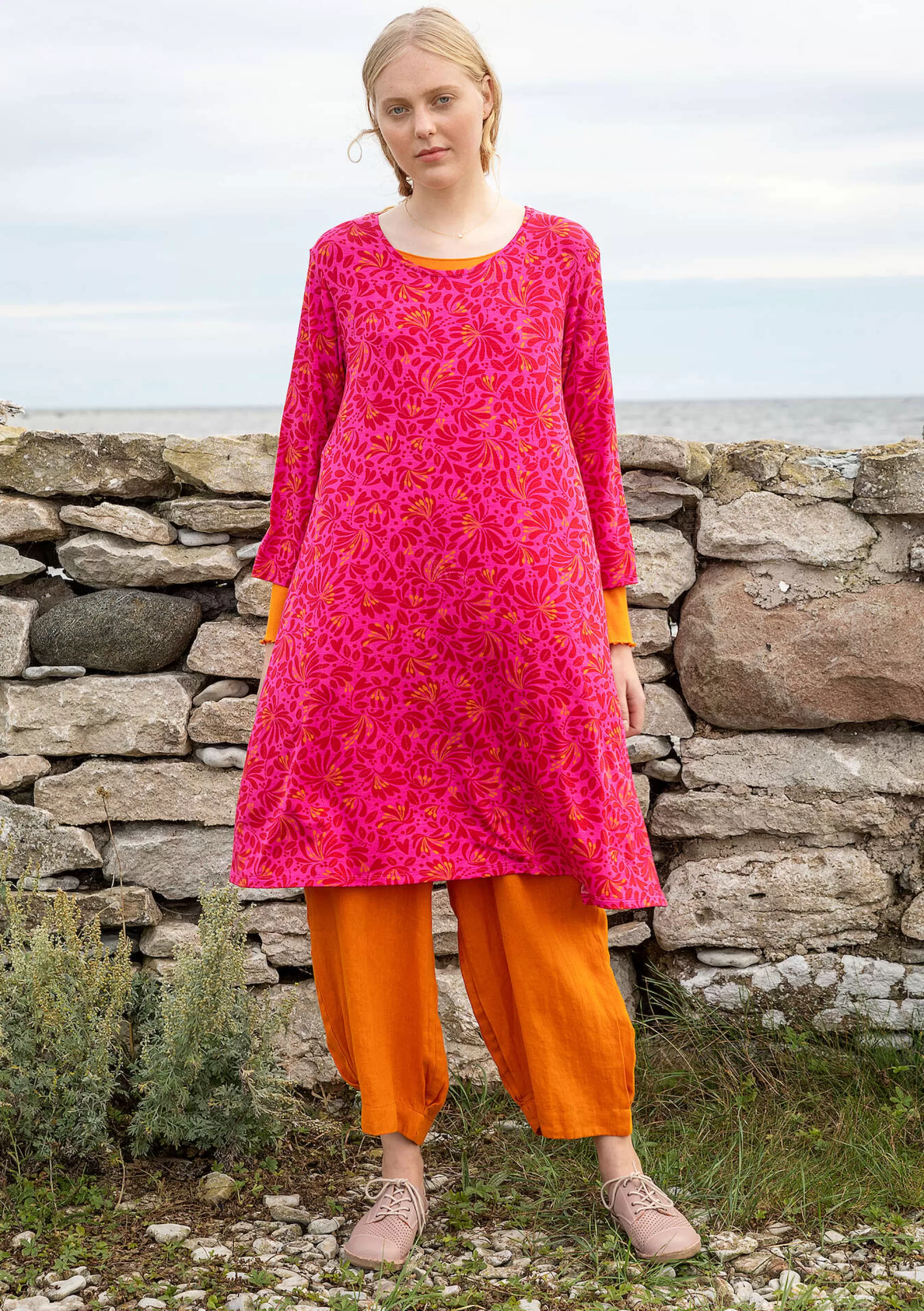 Kleider | Jersey^Gudrun Sjödén Jerseykleid Strandäng Aus Lyocell/Elasthan dunkelpfingstrose