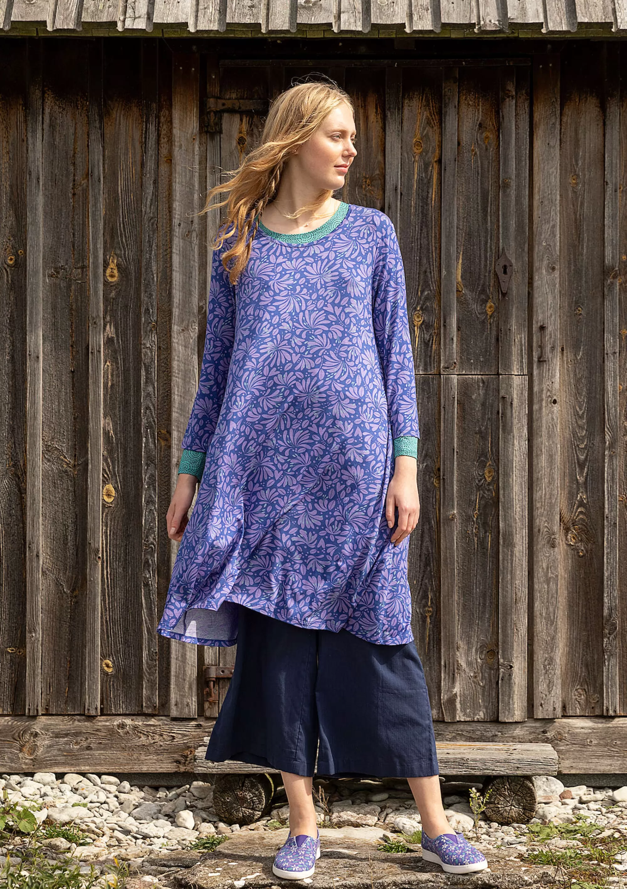 Kleider | Jersey^Gudrun Sjödén Jerseykleid Strandäng Aus Lyocell/Elasthan lupine