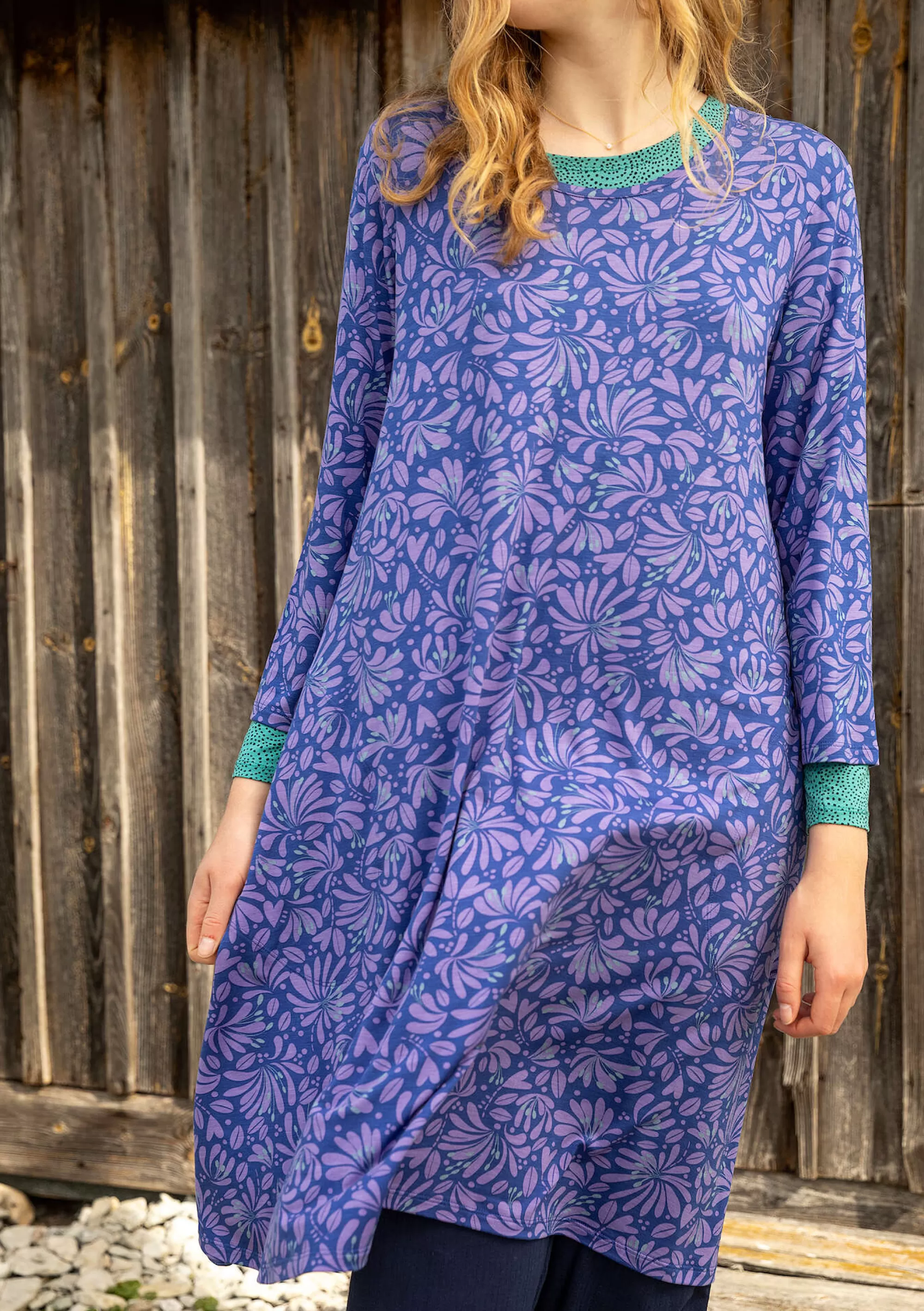 Kleider | Jersey^Gudrun Sjödén Jerseykleid Strandäng Aus Lyocell/Elasthan lupine