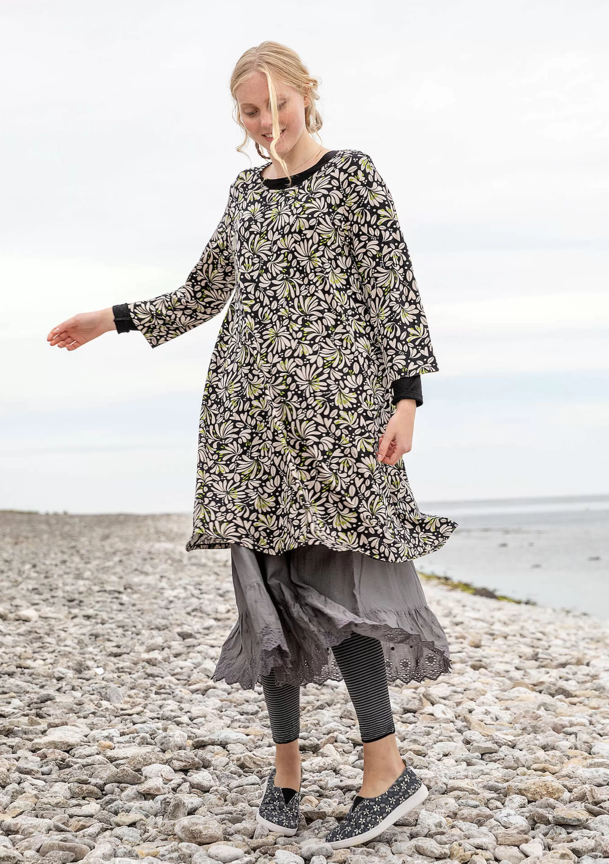 Kleider | Jersey^Gudrun Sjödén Jerseykleid Strandäng Aus Lyocell/Elasthan schwarz