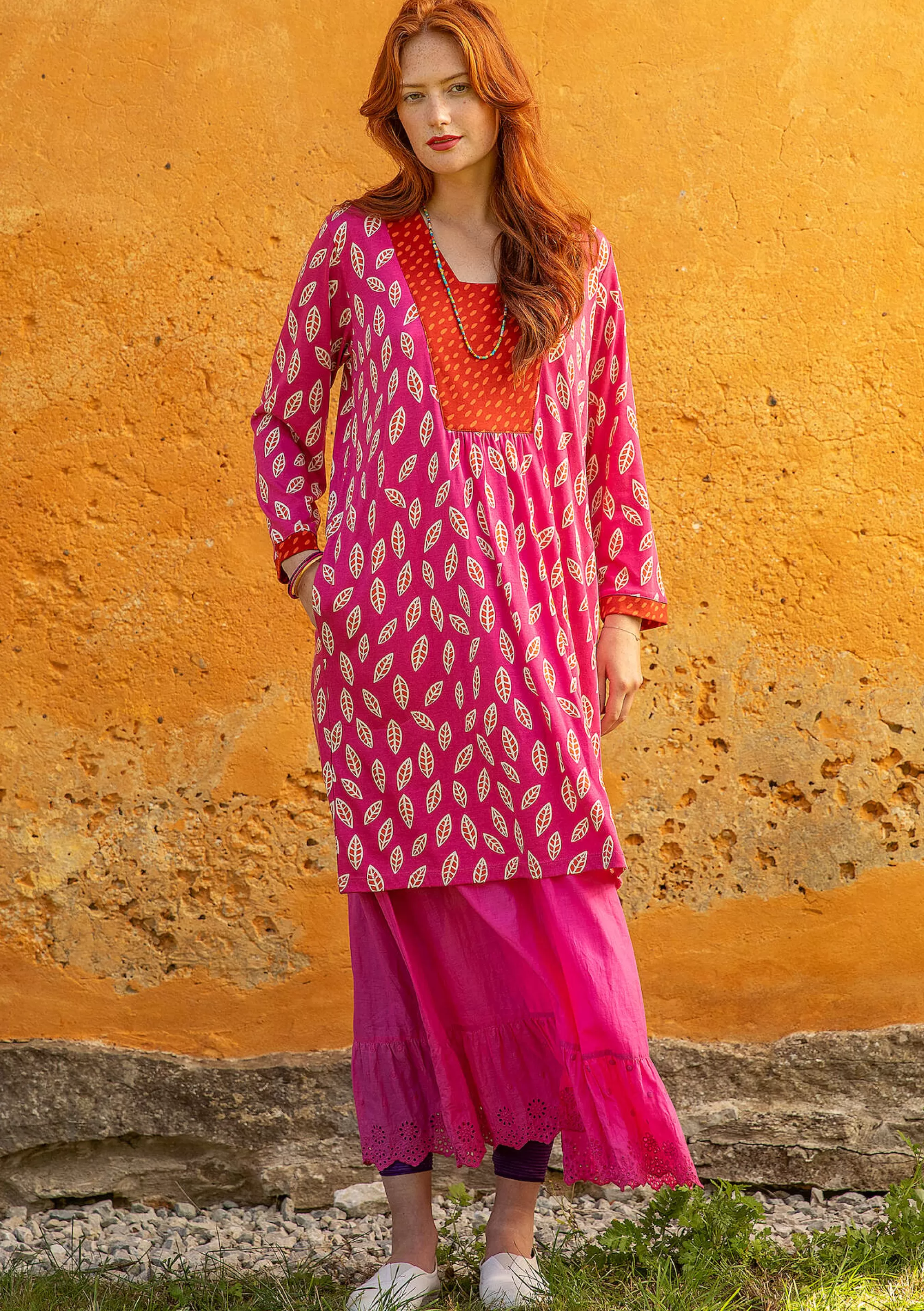 Kleider | Öko-Baumwolle^Gudrun Sjödén Jerseykleid Åland Aus Bio-Baumwolle/Modal dunkelpfingstrose