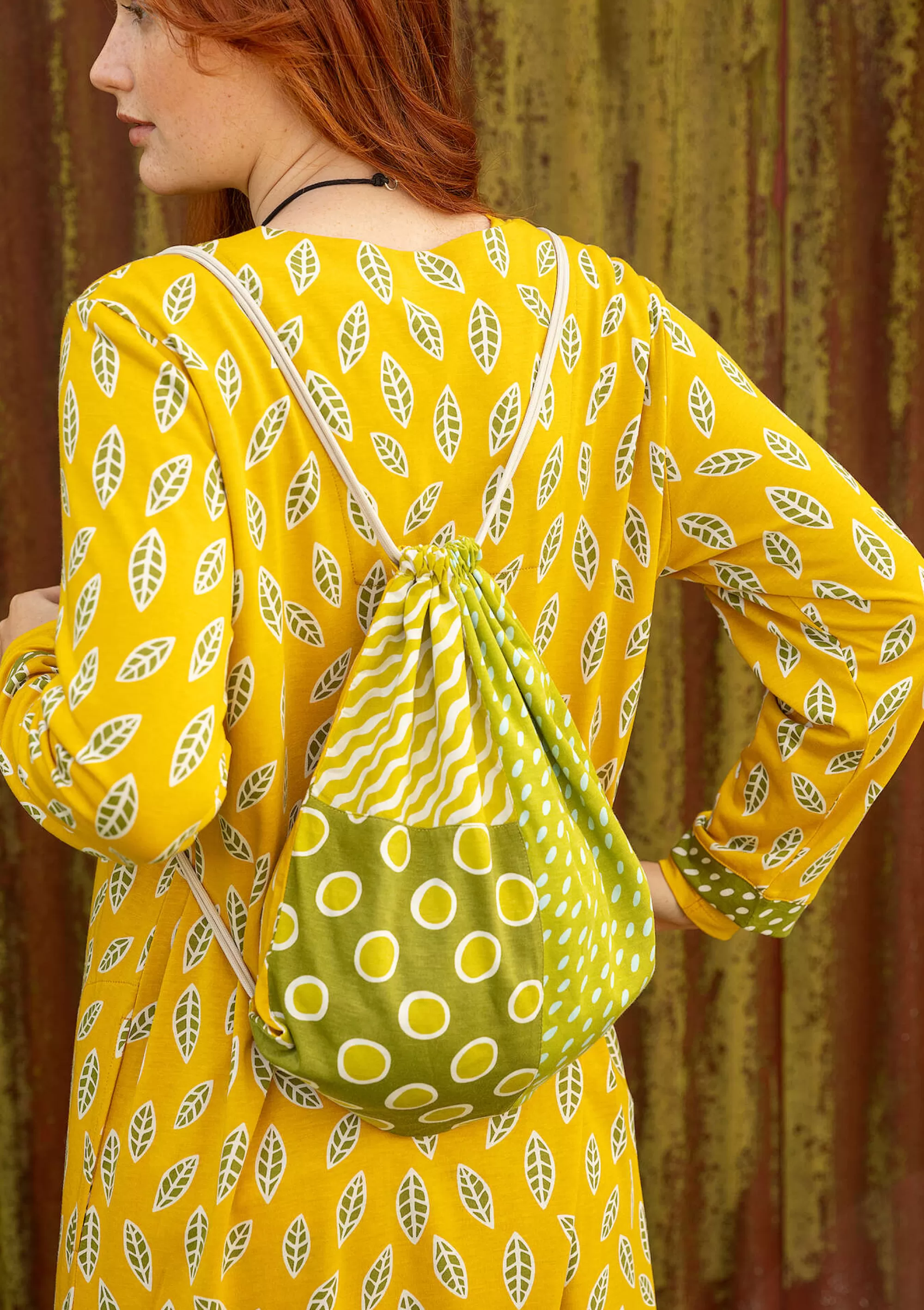 Accessoires^Gudrun Sjödén Jersey-Rucksack Singö Aus Bio-Baumwolle/Modal limettengrün